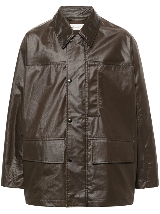 coated-finish rain jacket