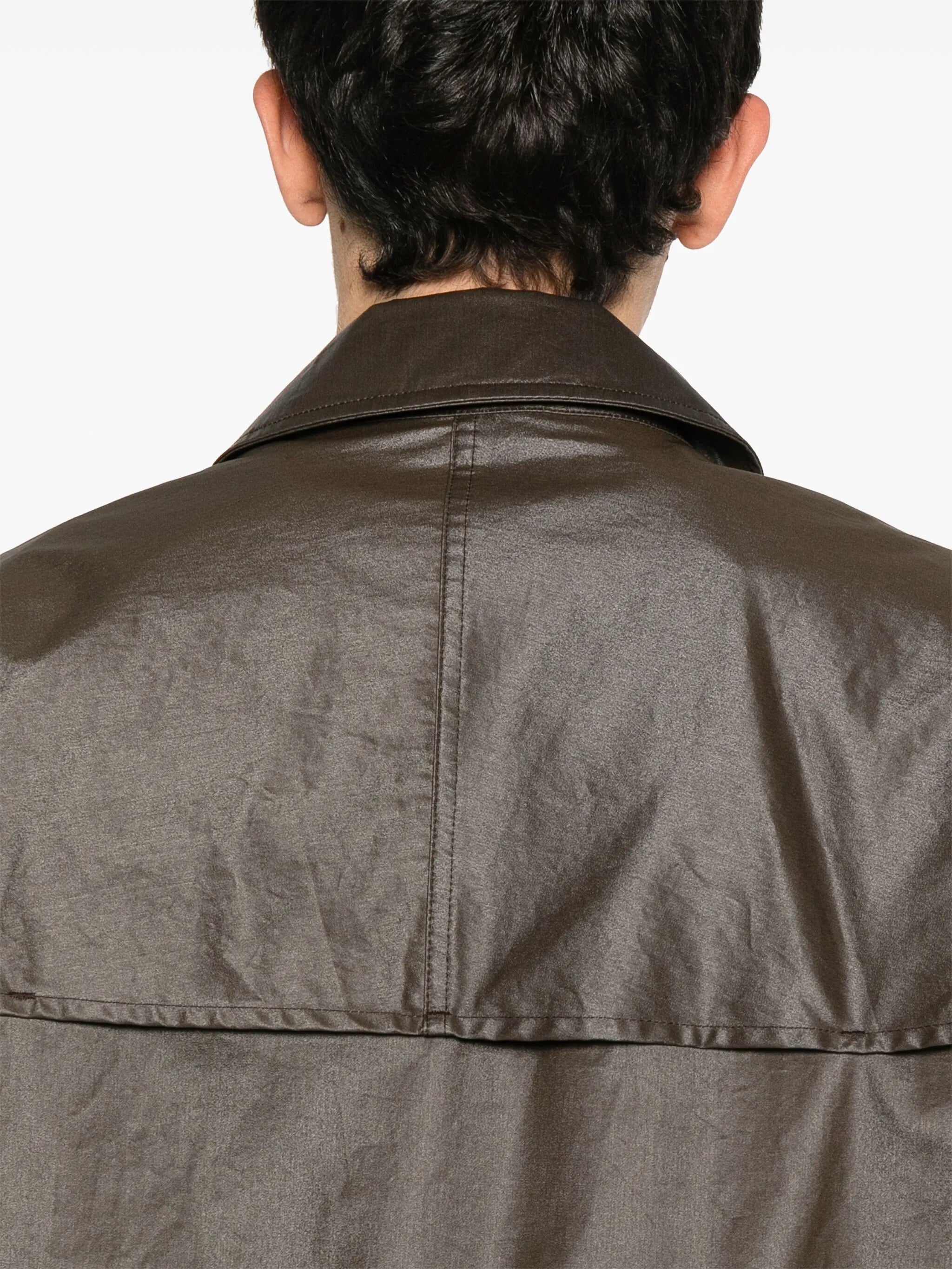 coated-finish rain jacket