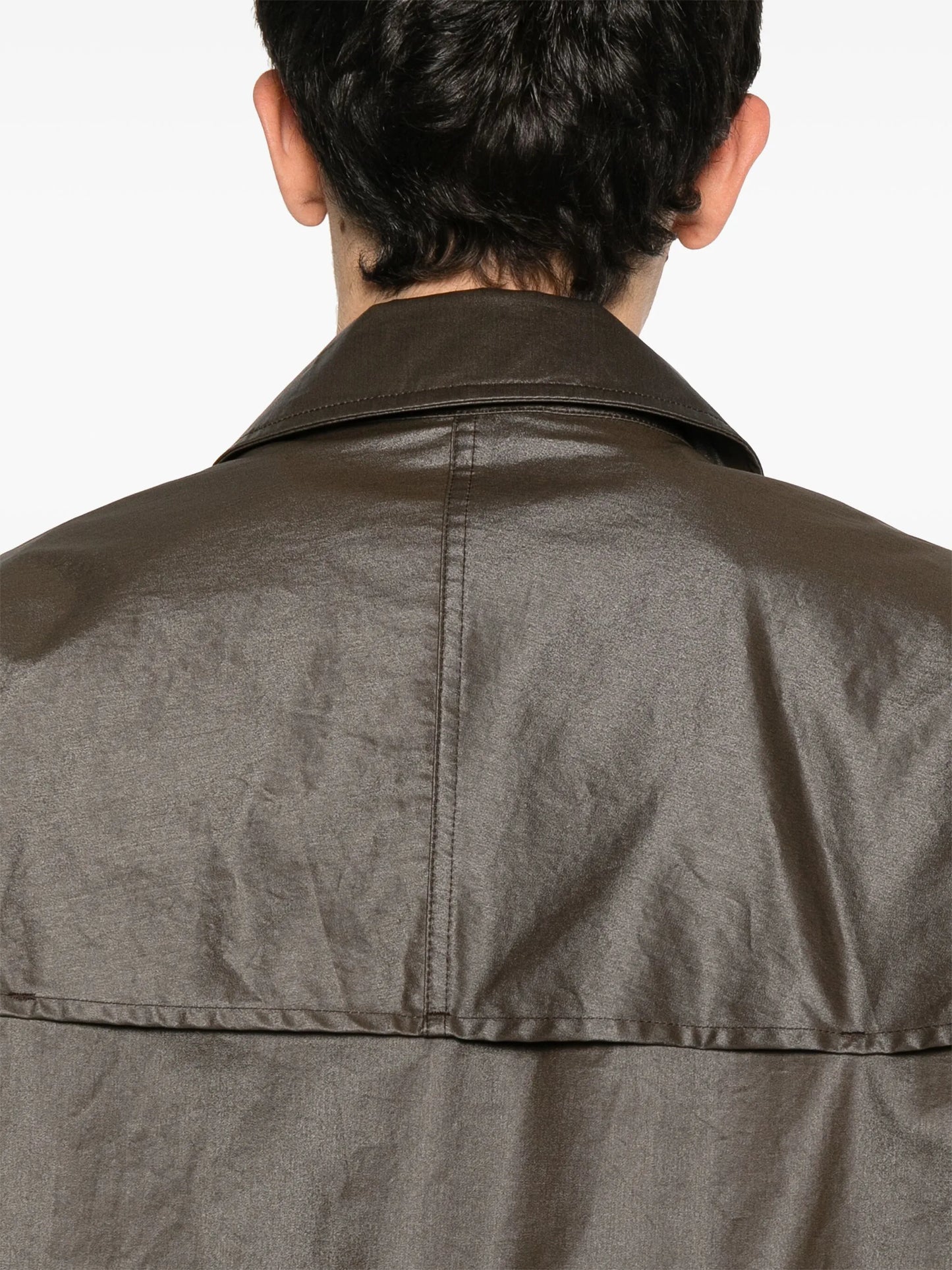 coated-finish rain jacket