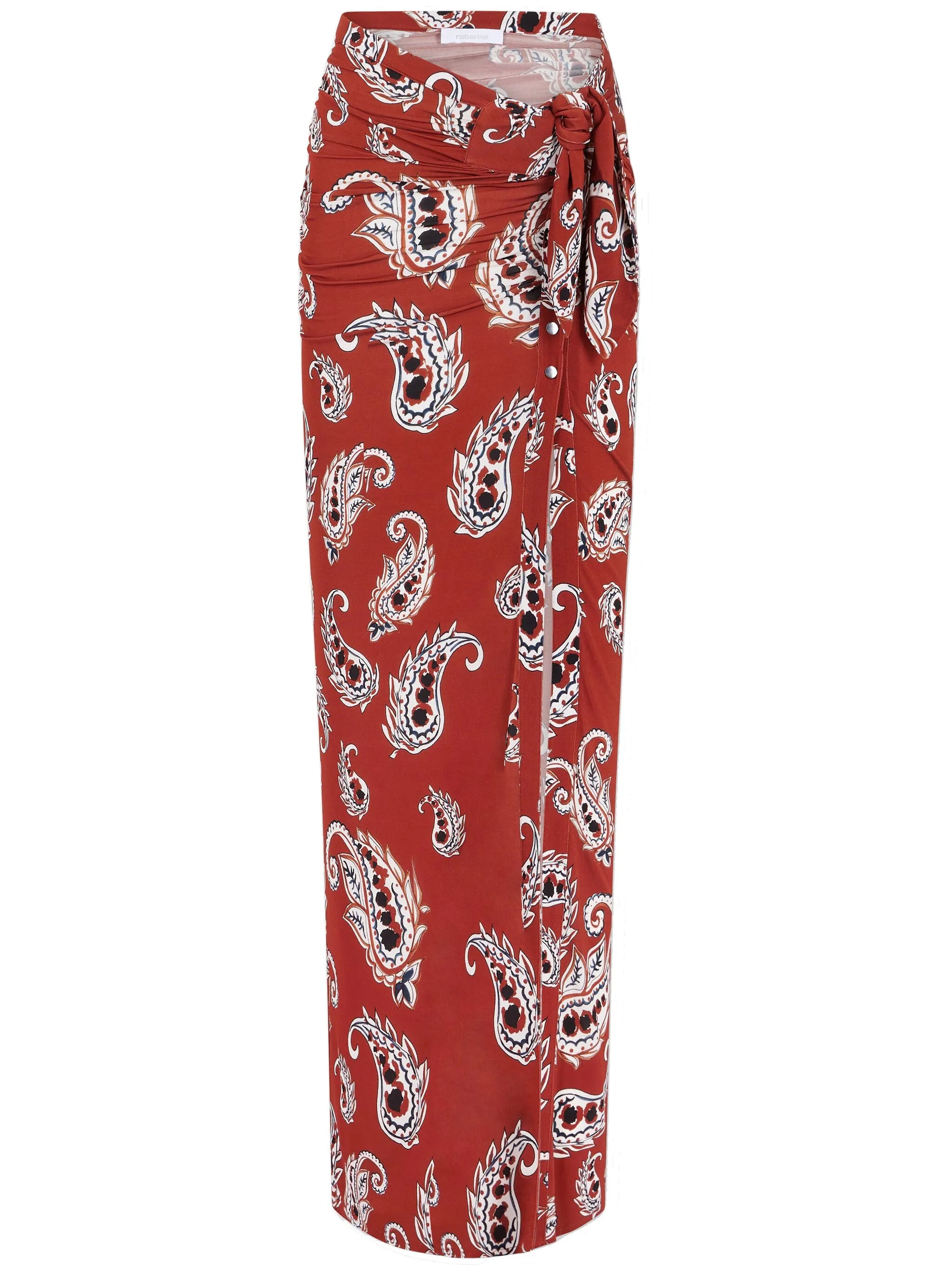 Paisley long split skirt