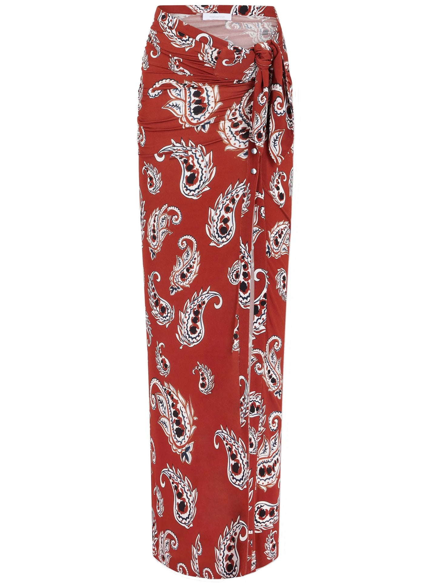 Paisley long split skirt