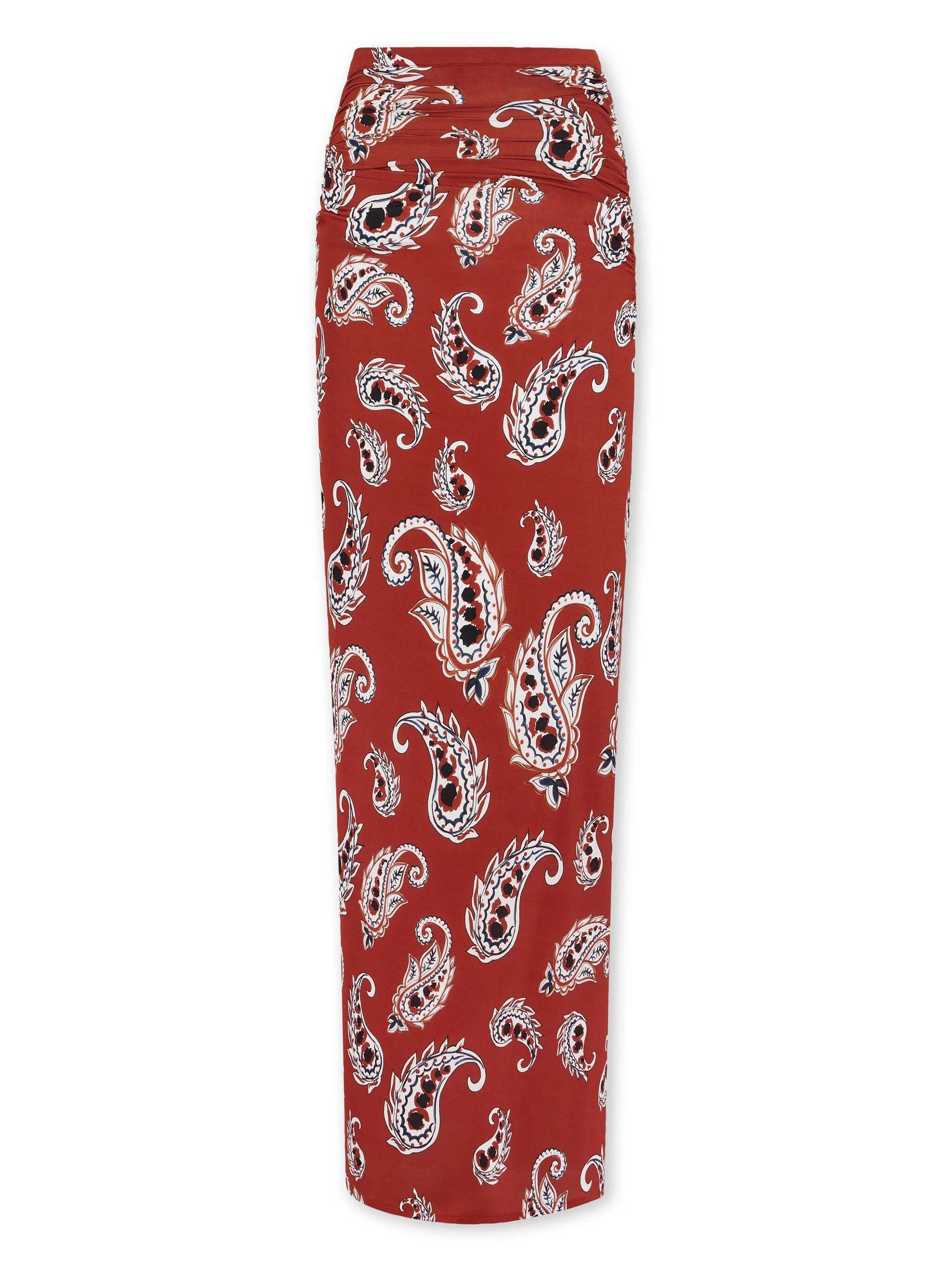 Paisley long split skirt