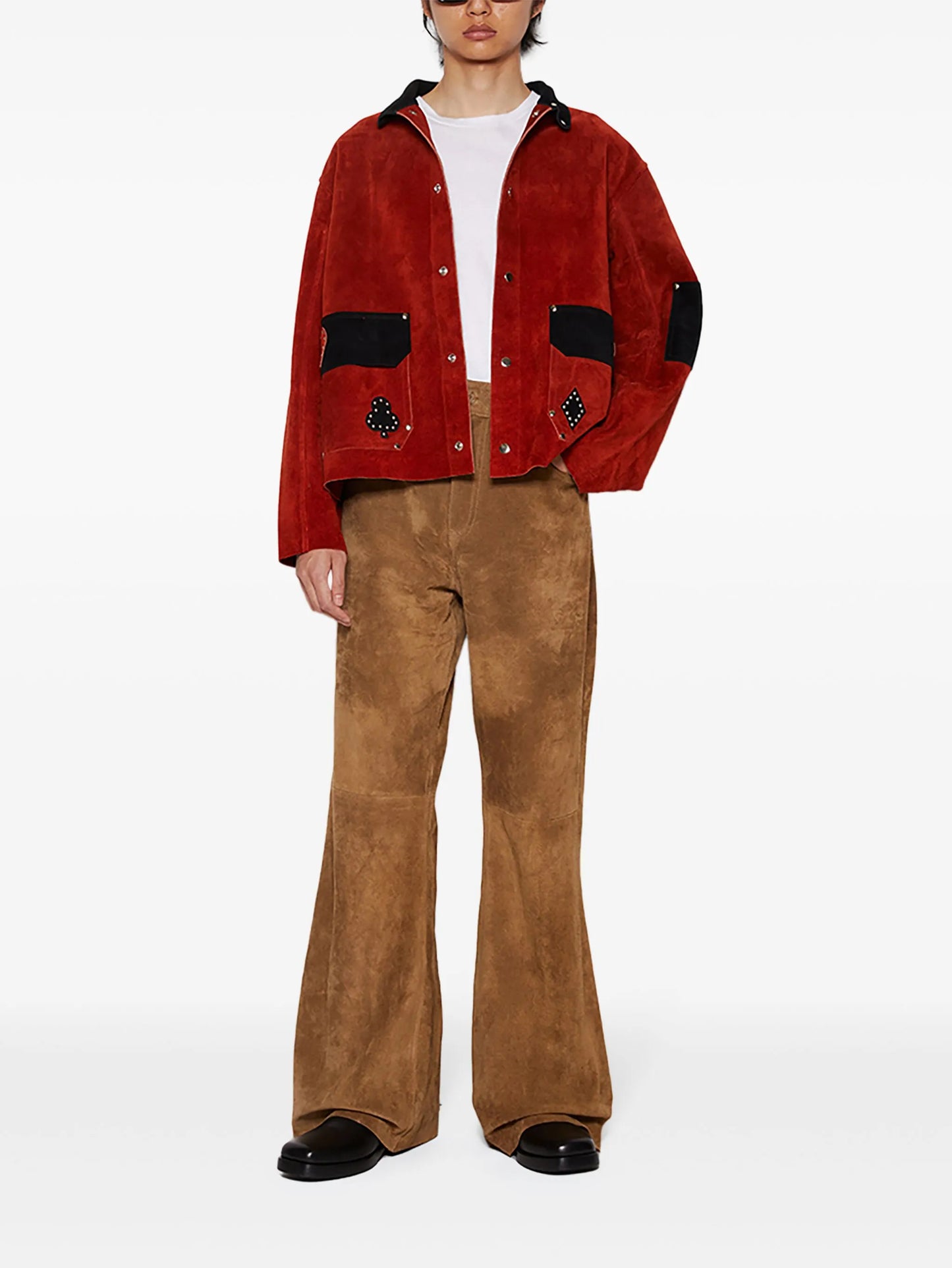 suede wide-leg trousers