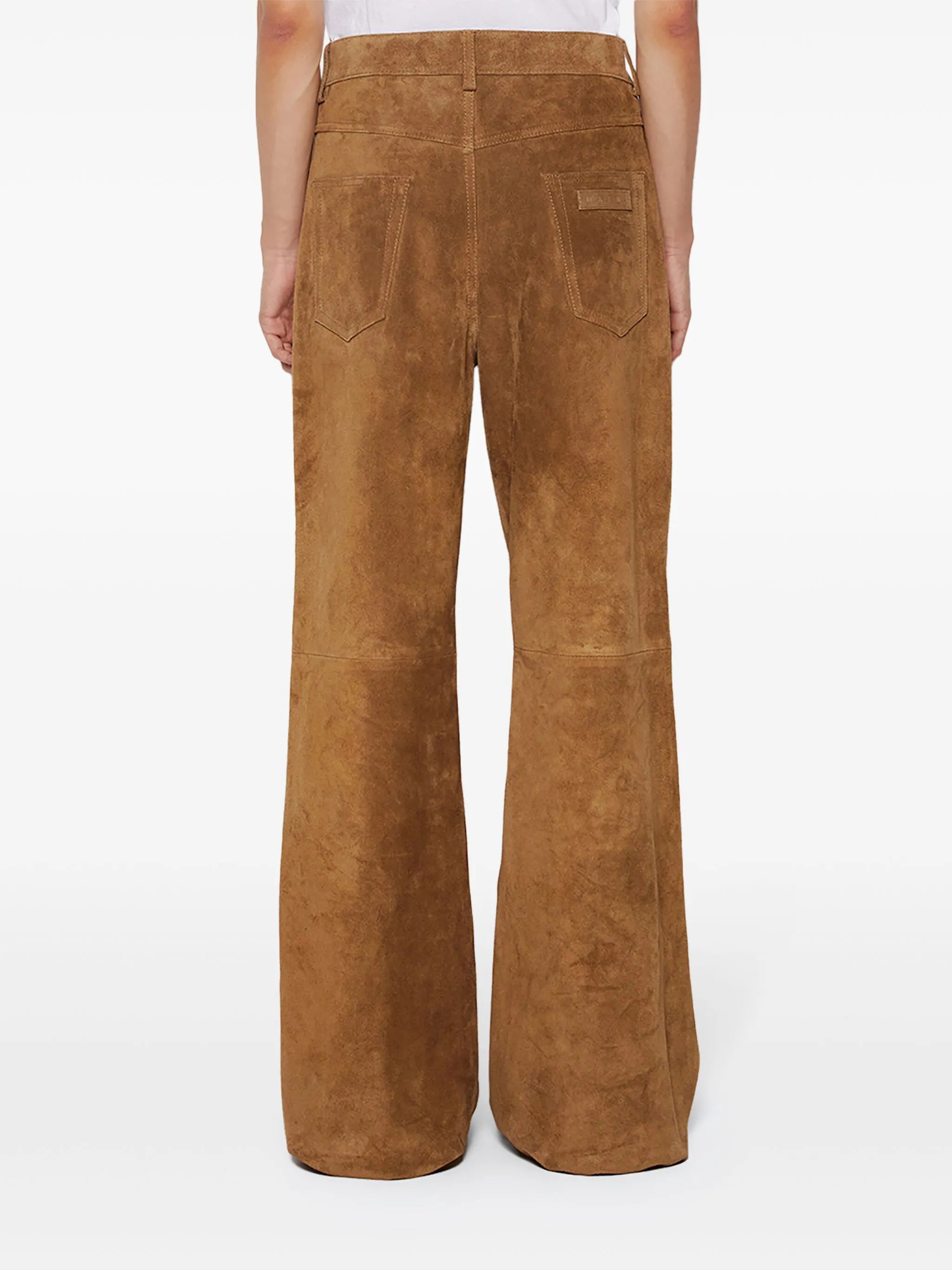 suede wide-leg trousers