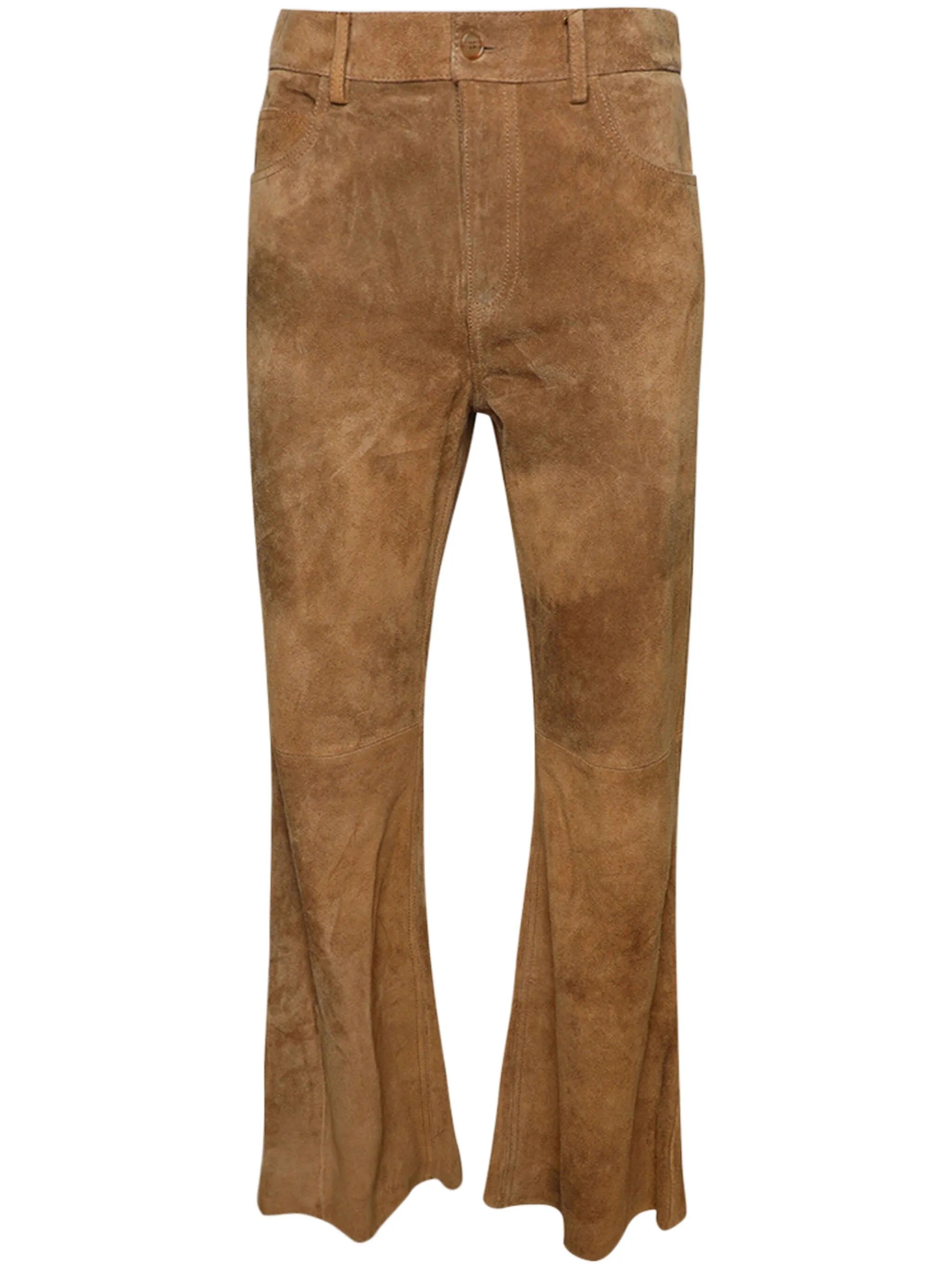 suede wide-leg trousers