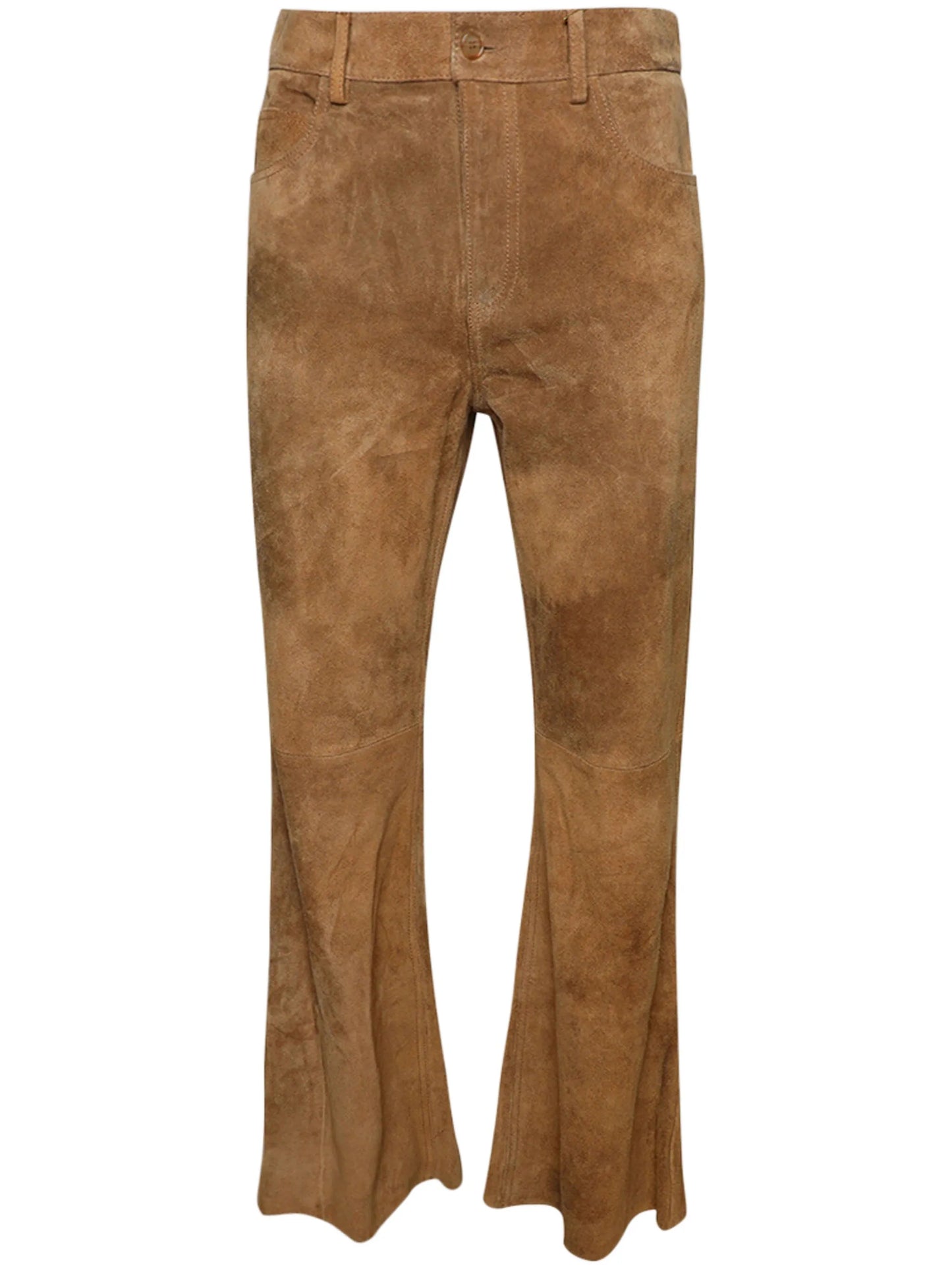 suede wide-leg trousers