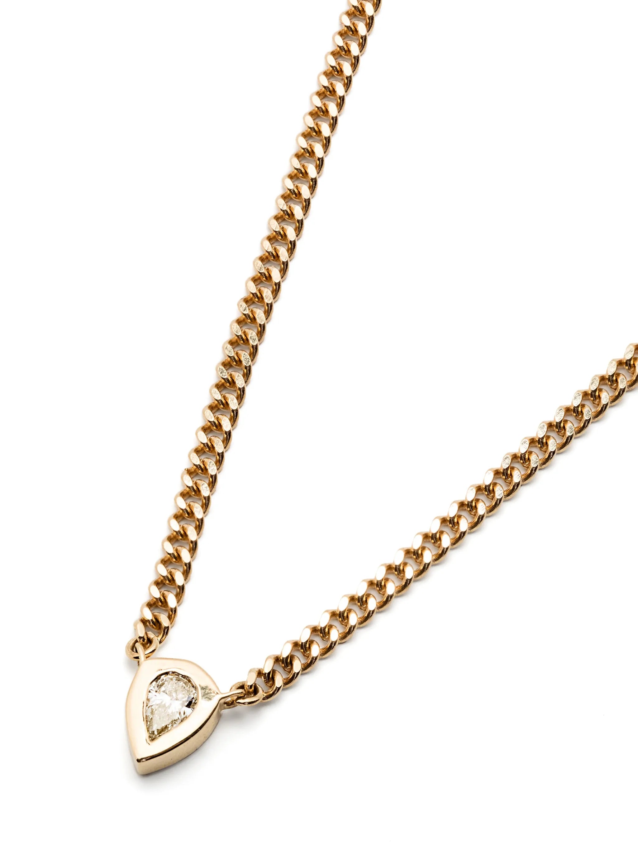 14kt yellow gold diamond necklace