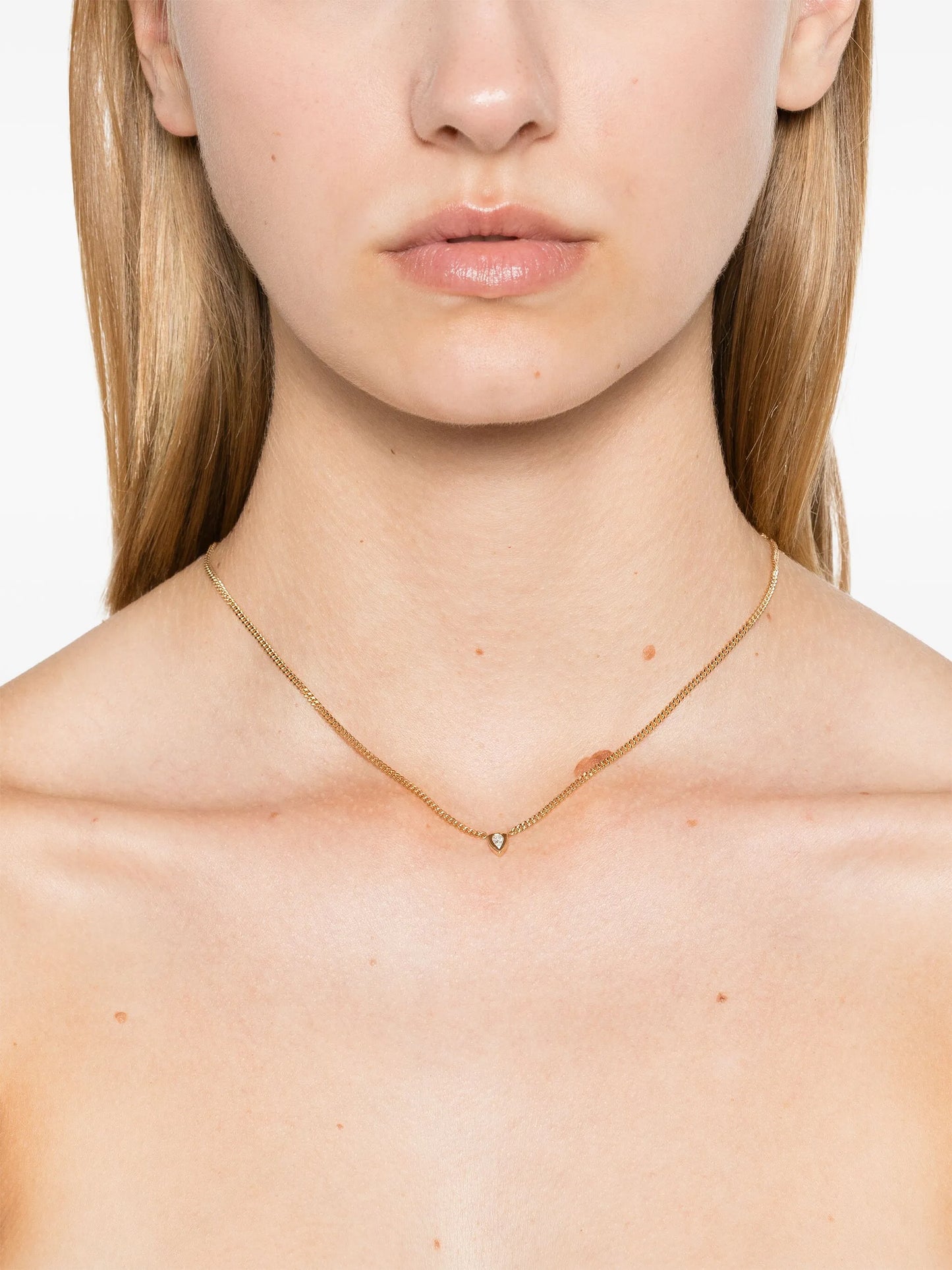14kt yellow gold diamond necklace