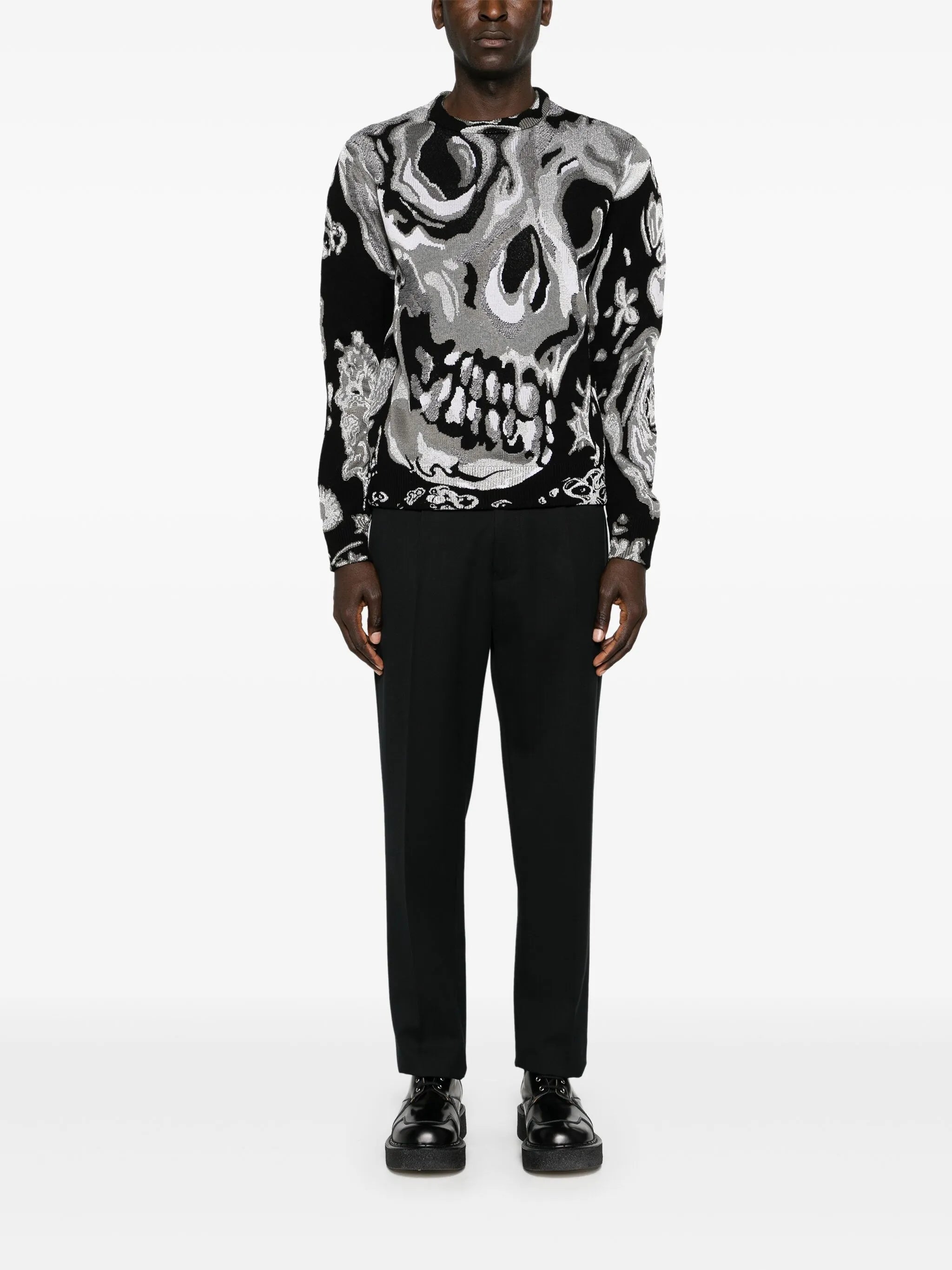 skull graphic sweatshirt