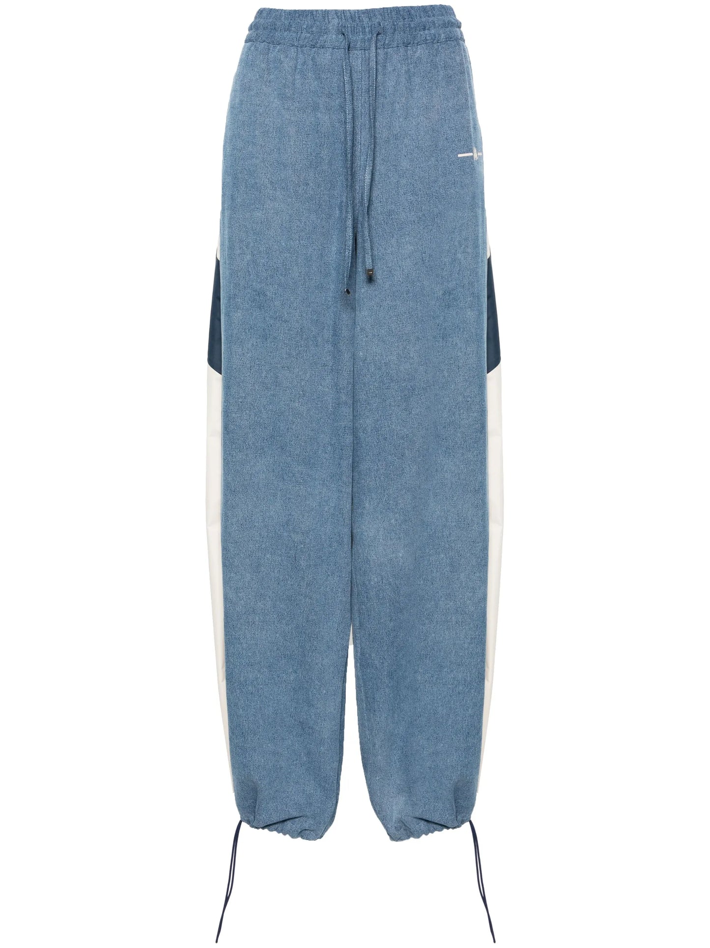 drawstring chambray track pants