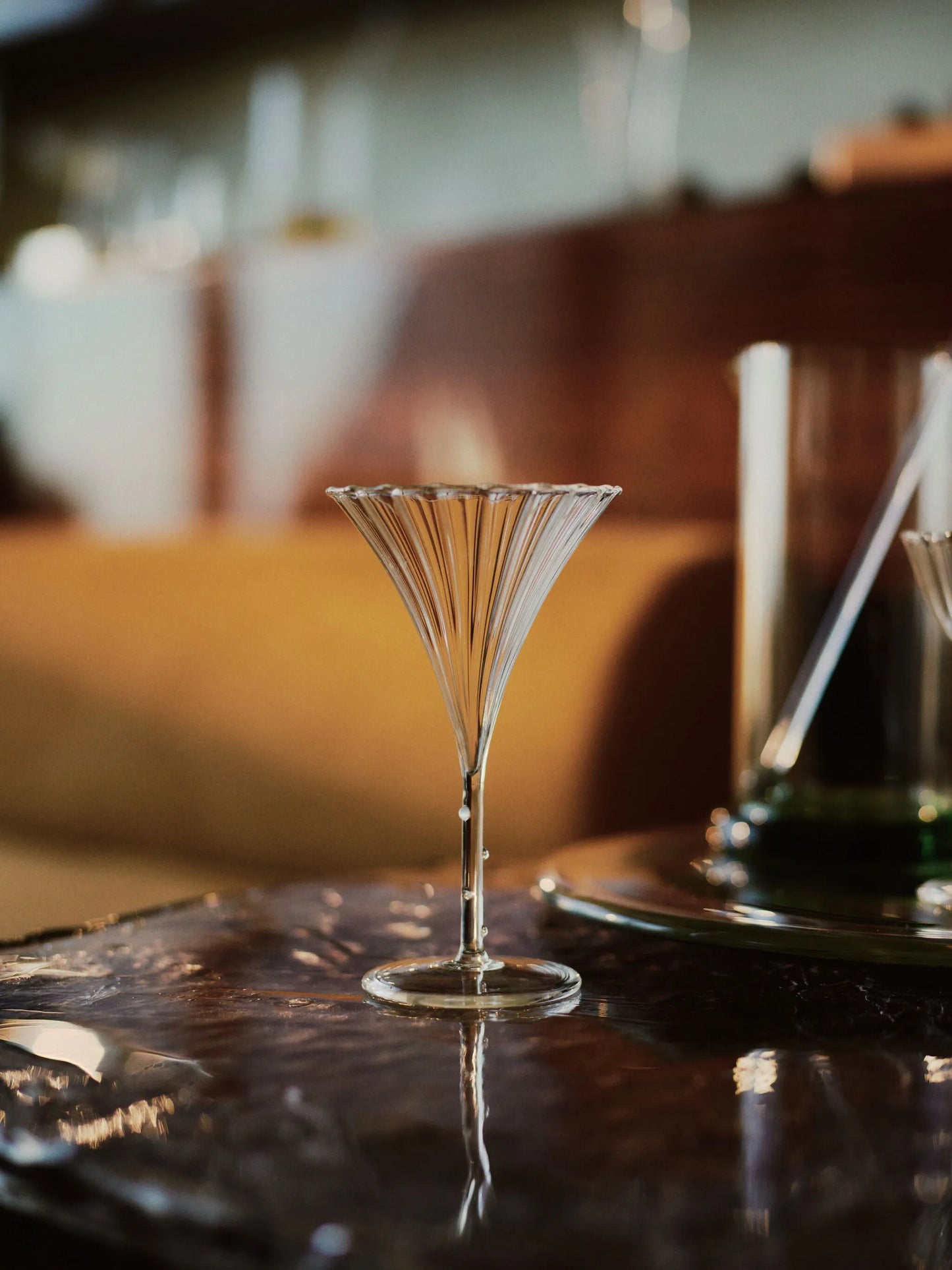 Trumpet transparent aperitif glasses (set of four)