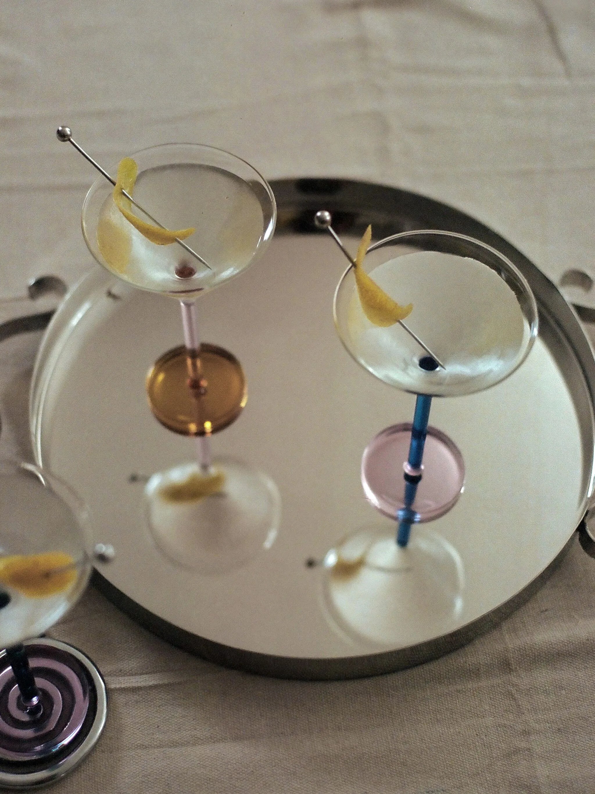 Piano translucent cocktail glasses (set of two)