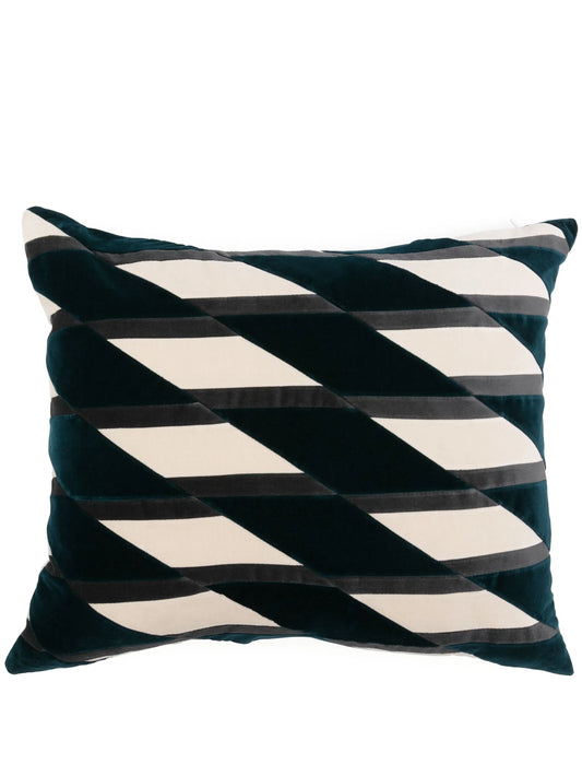 Layla geometric-print velvet cushion (50cm x 60cm)