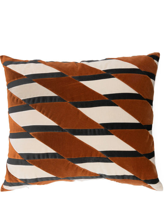 Layla geometric-print velvet cushion (50cm x 60cm)