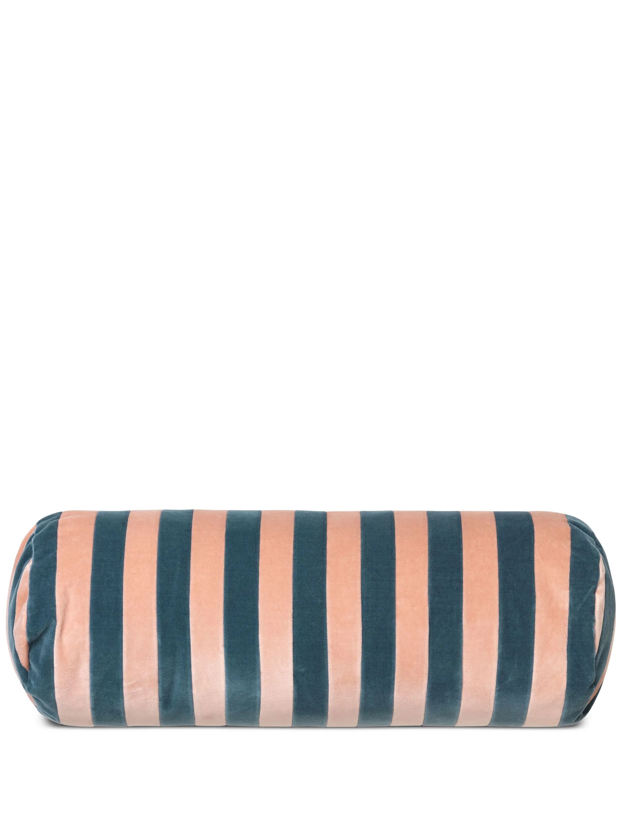 Bolster Stripe velvet cushion (20cm x 60cm)