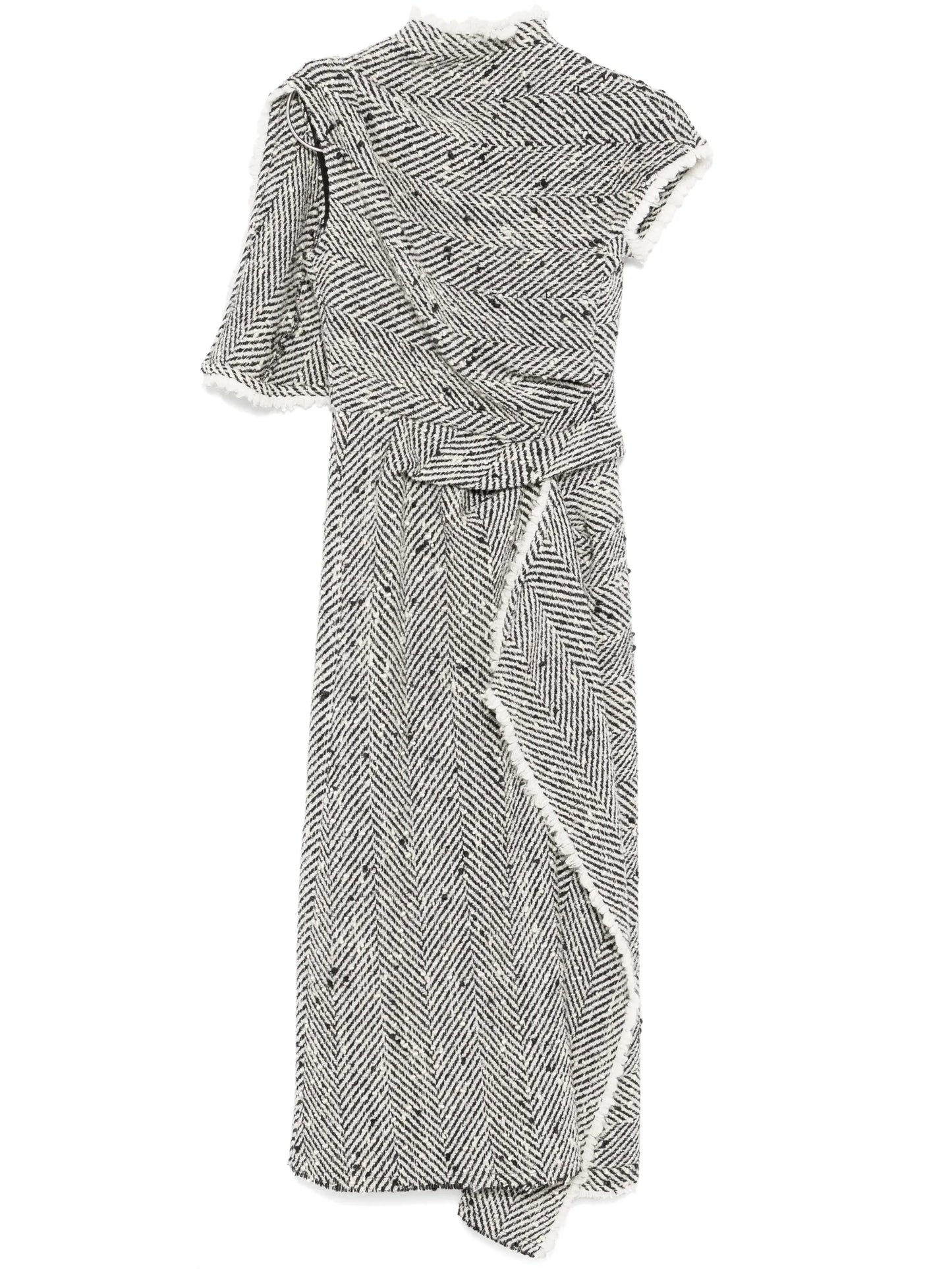draped midi dress