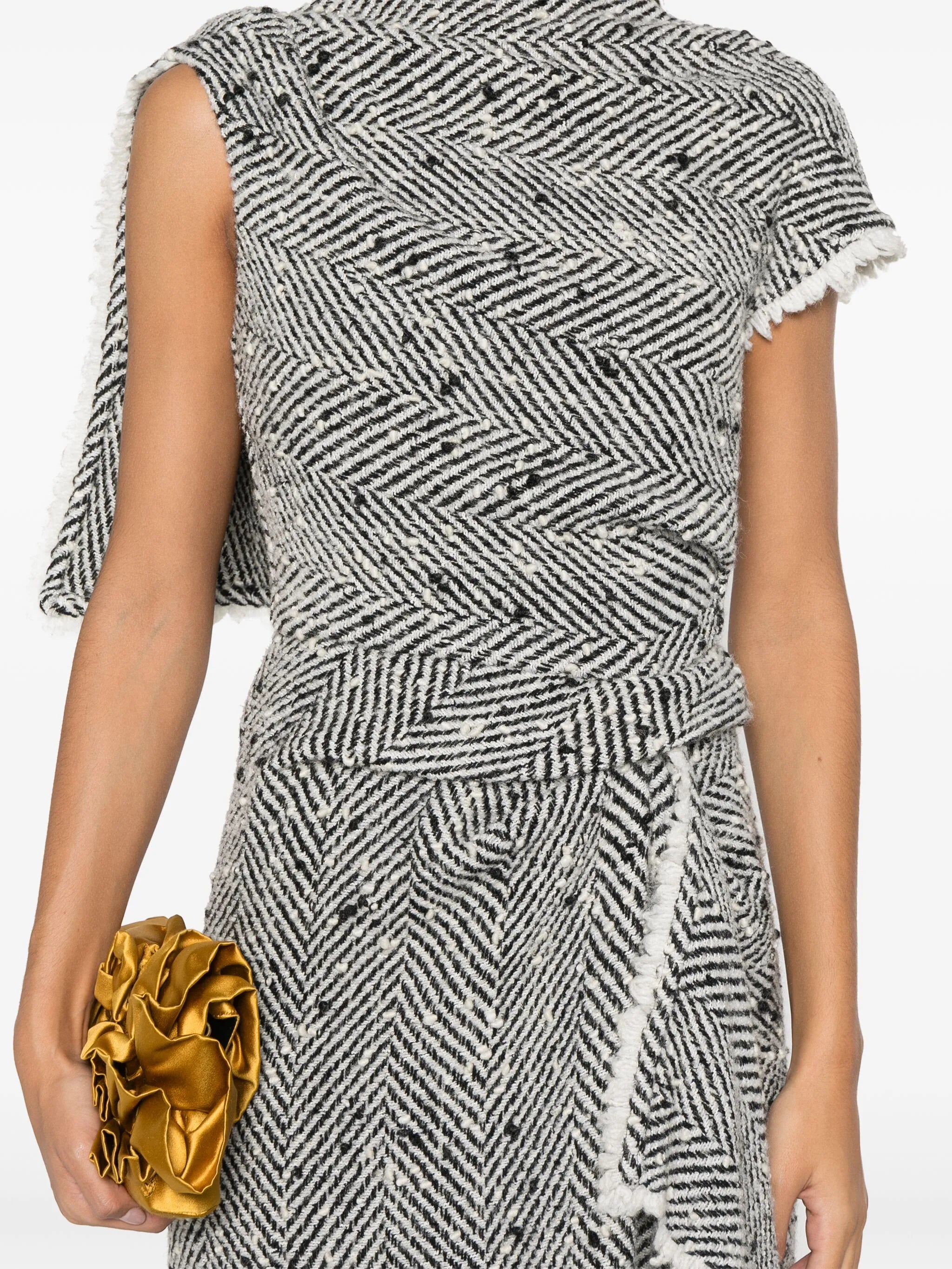 draped midi dress