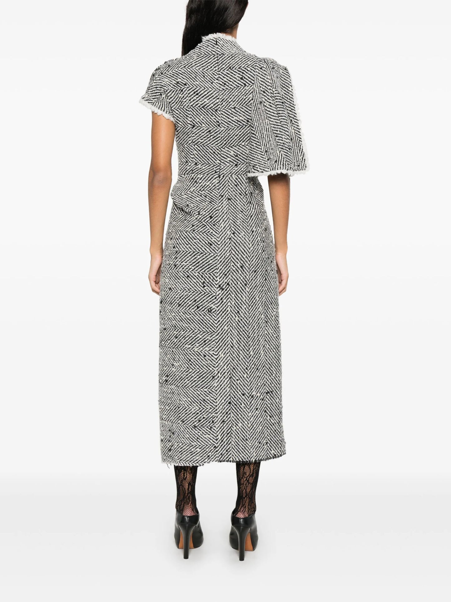 draped midi dress