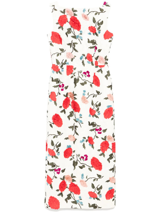 boat-neck sleeveless cocktail dress