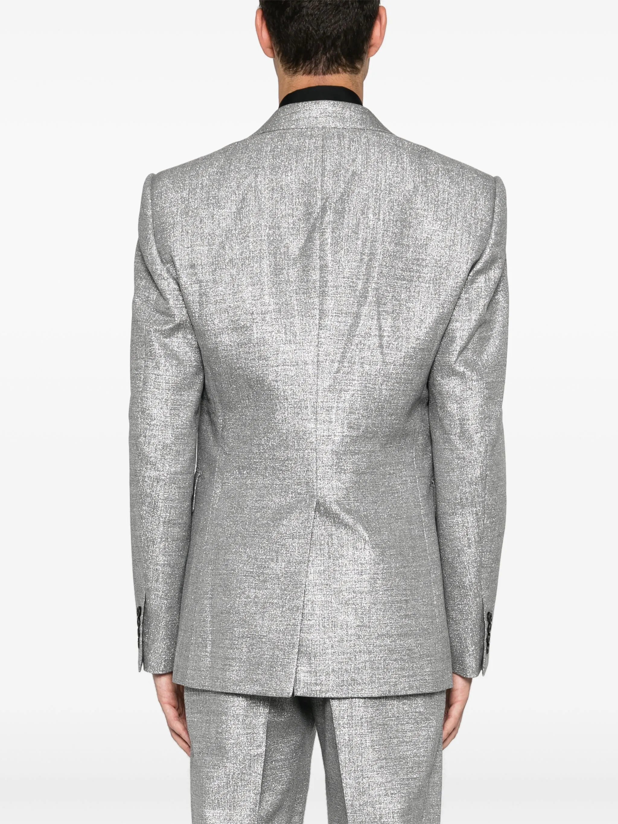 metallic-finish blazer