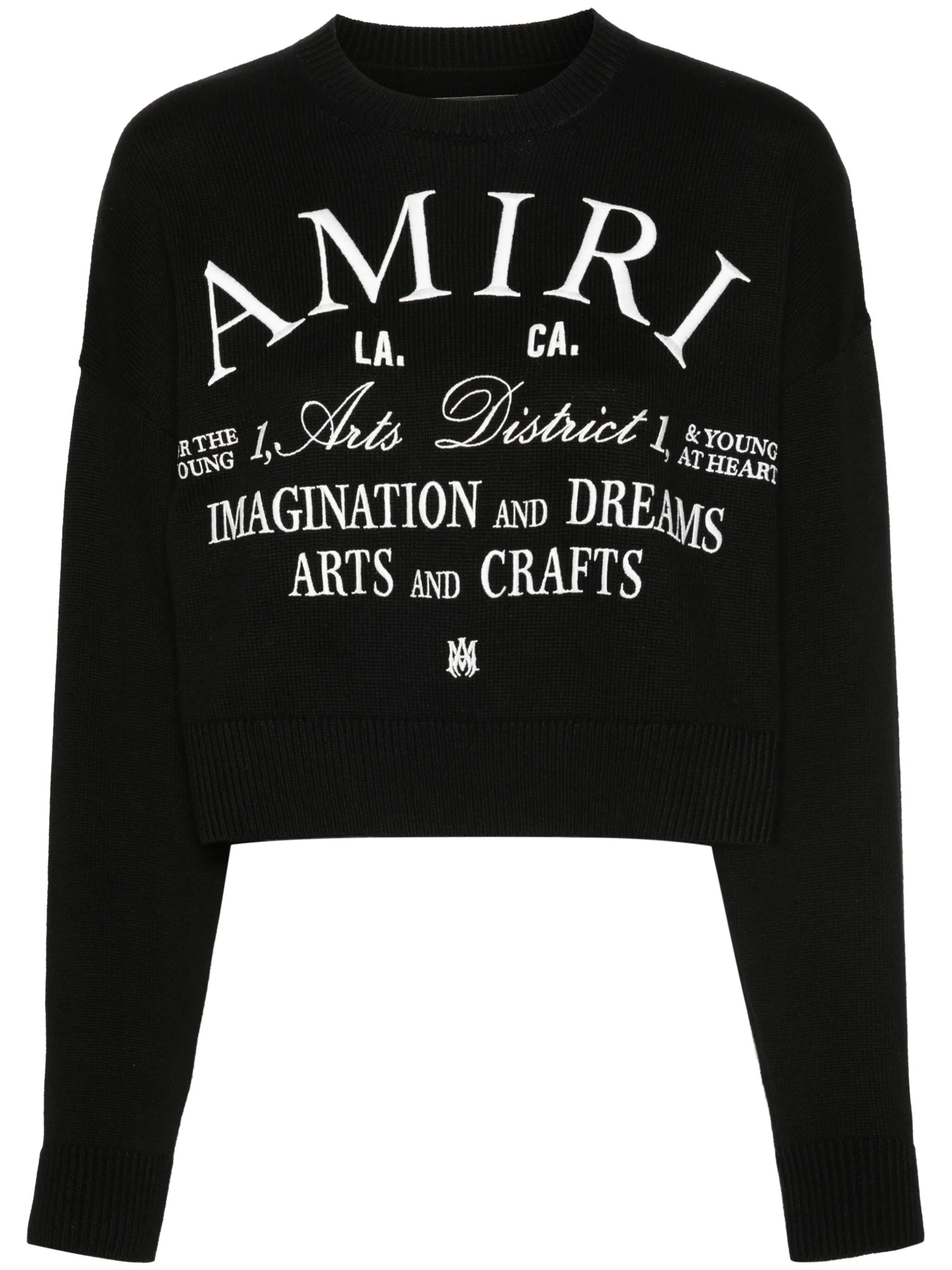 logo-embroidered cotton jumper