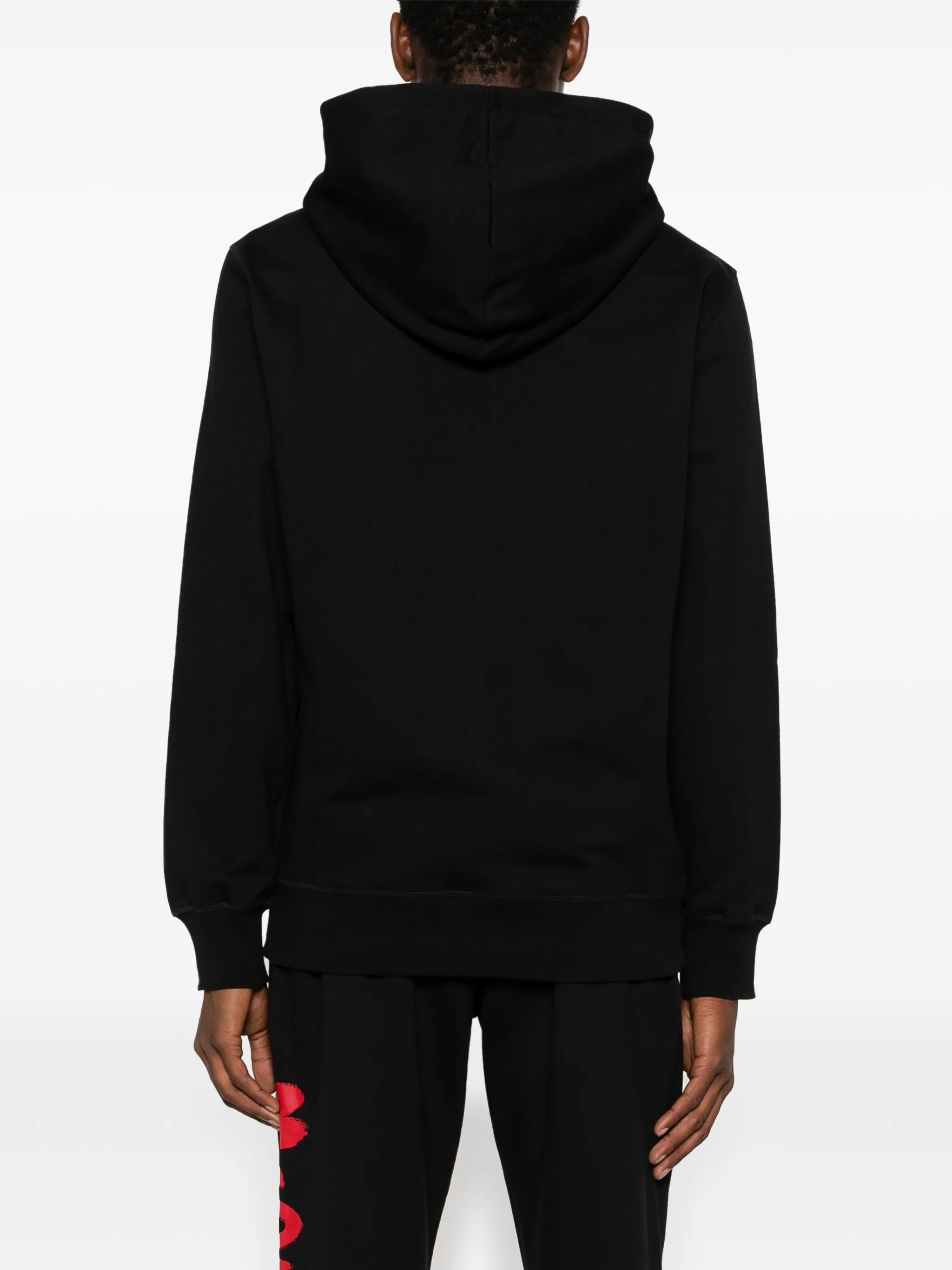 Graffiti logo-print cotton hoodie