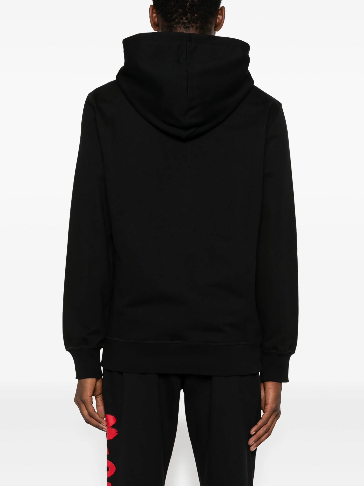 Graffiti logo-print cotton hoodie