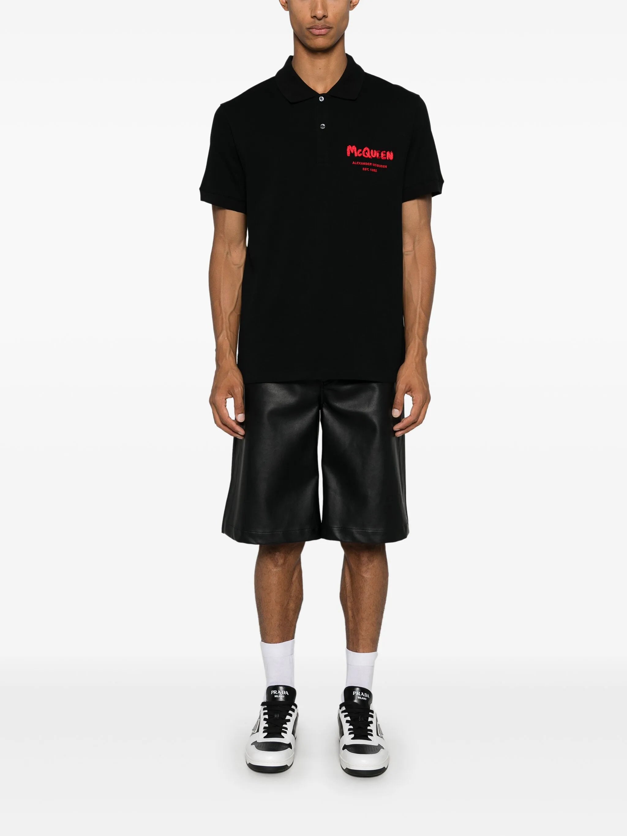embroidered-logo polo shirt