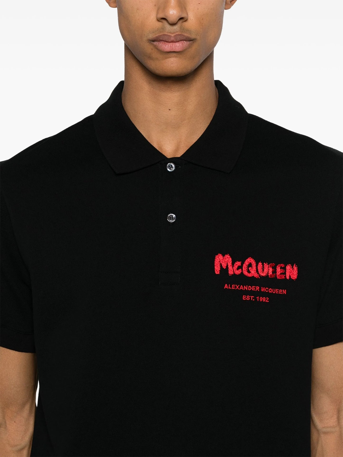 embroidered-logo polo shirt