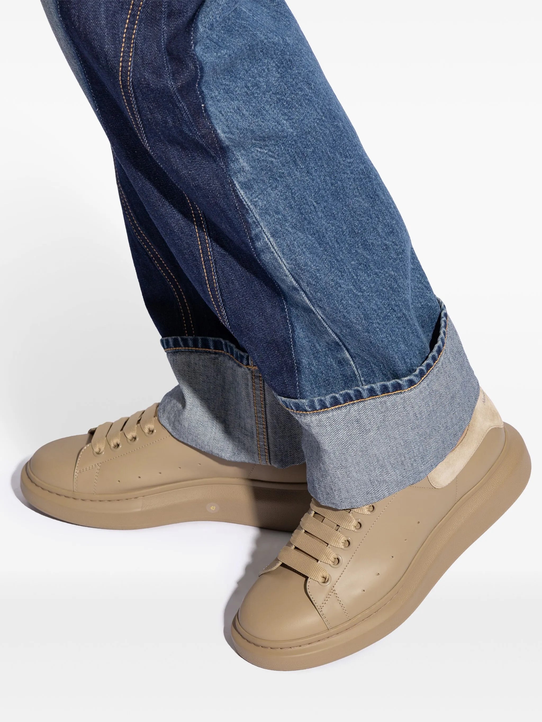 Oversized leather sneakers