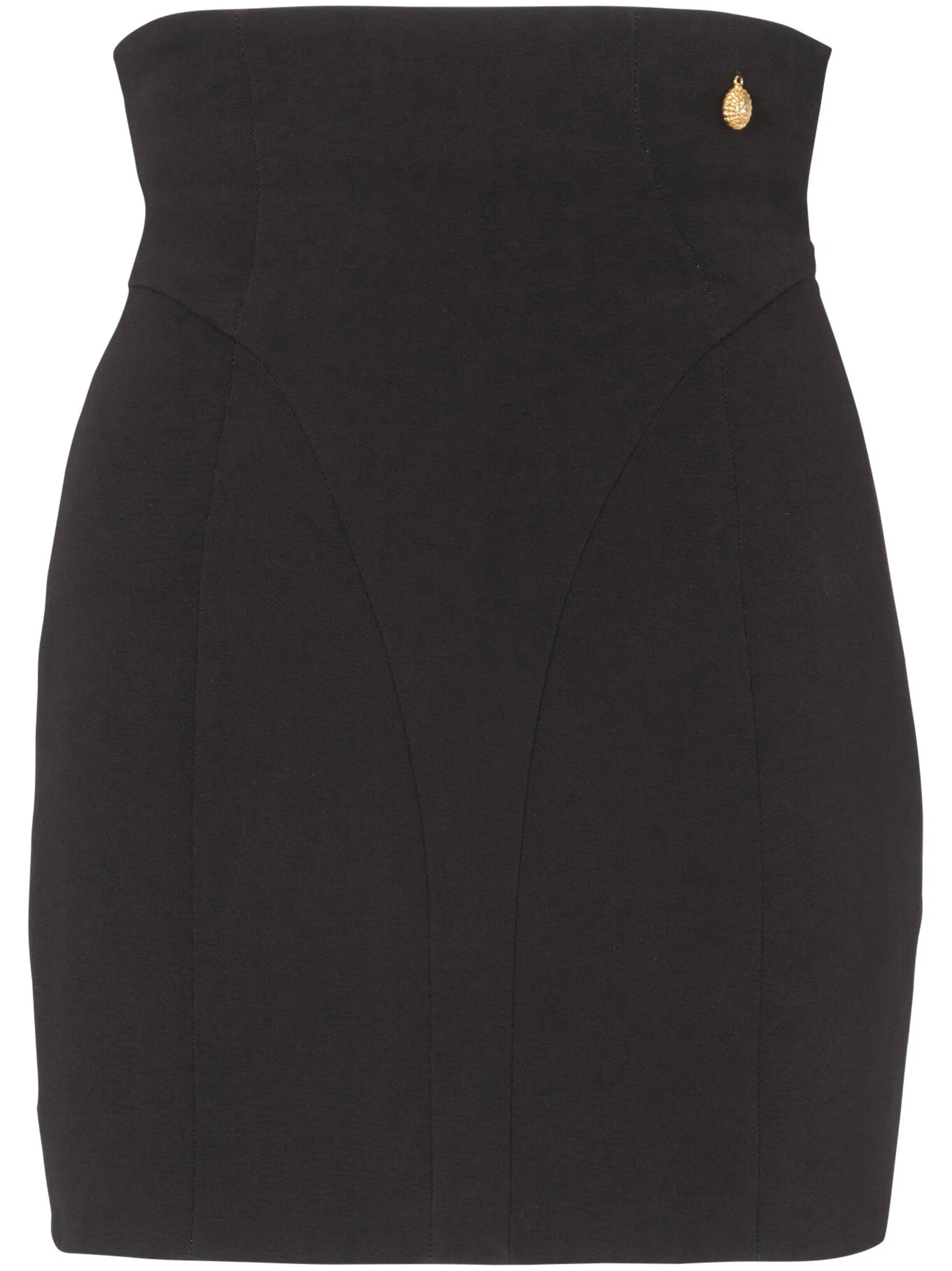 high-waisted crepe miniskirt