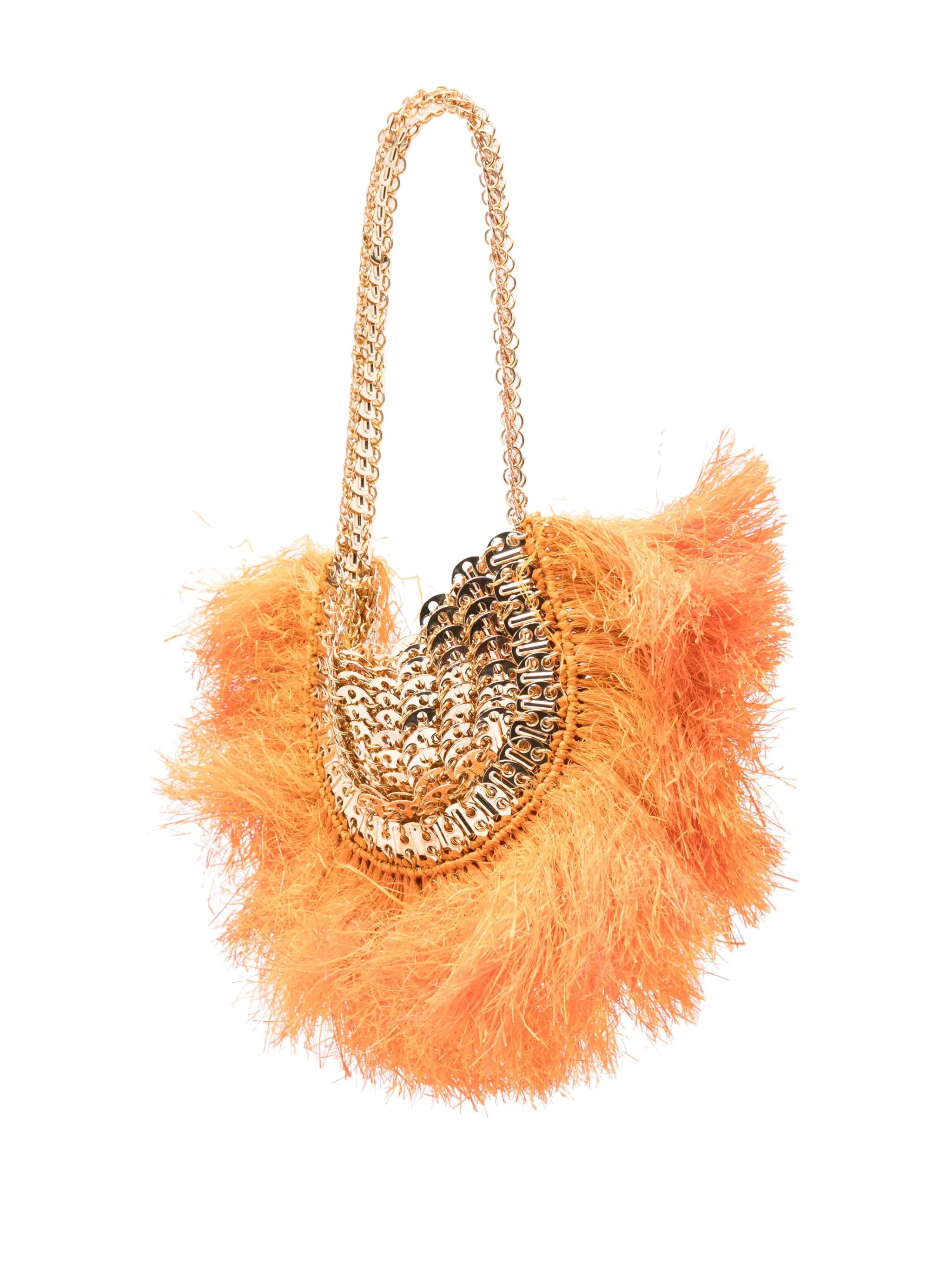 1969 Moon fringe-detail tote bag