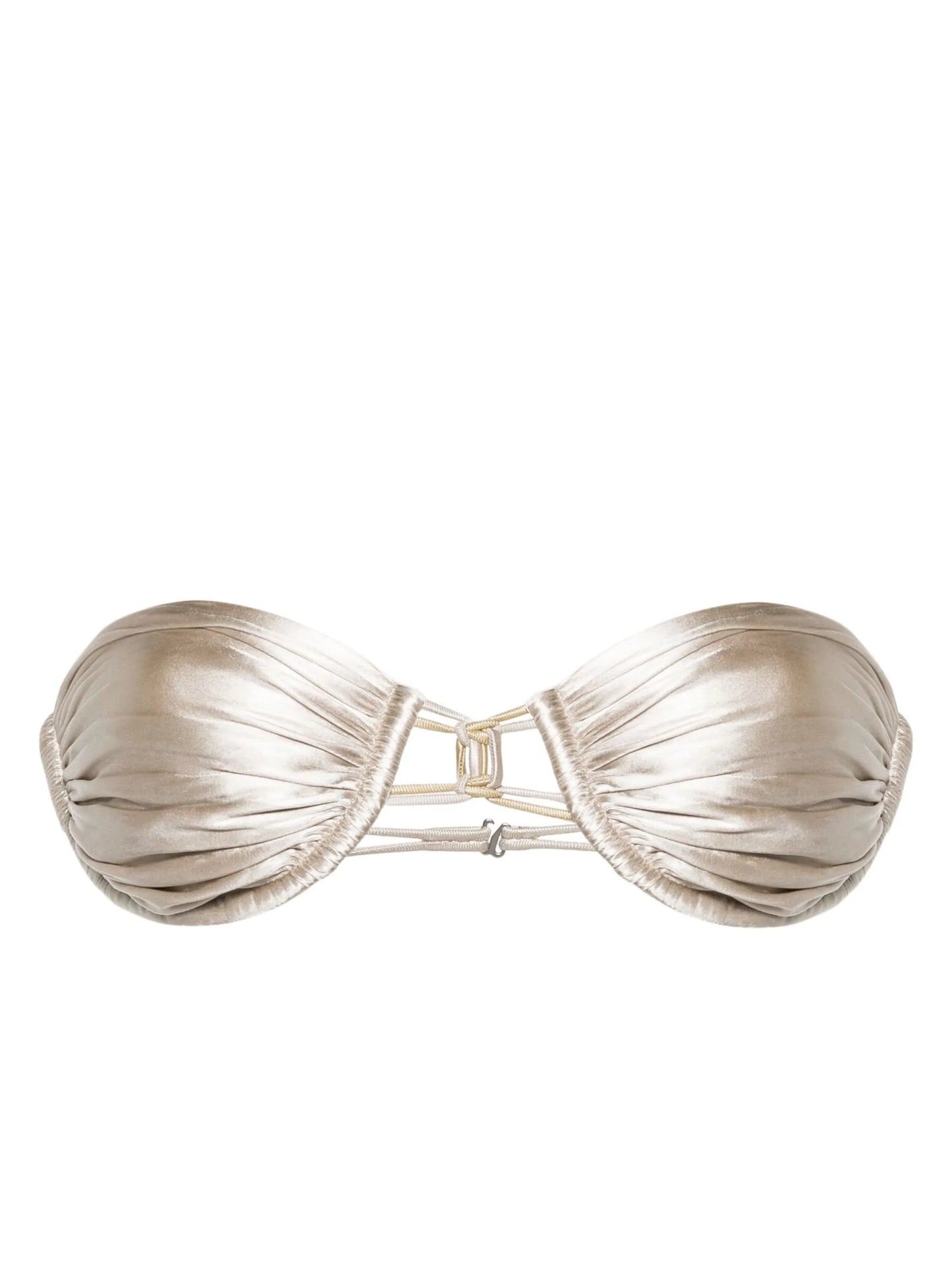 knotted strapless bikini top