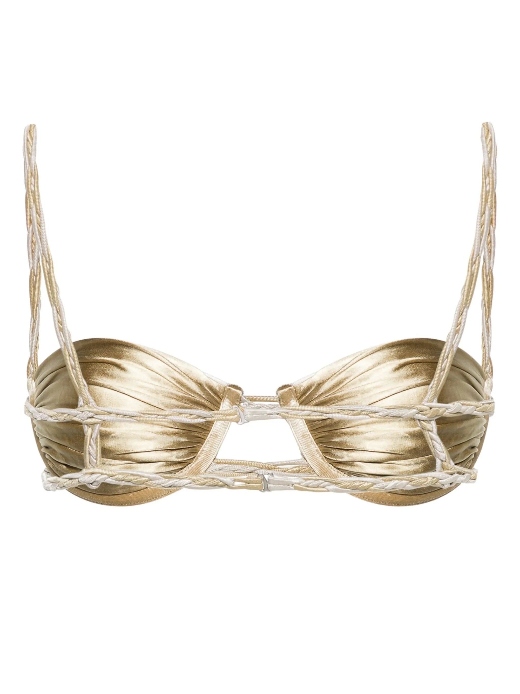 knotted underwire-cup bikini top