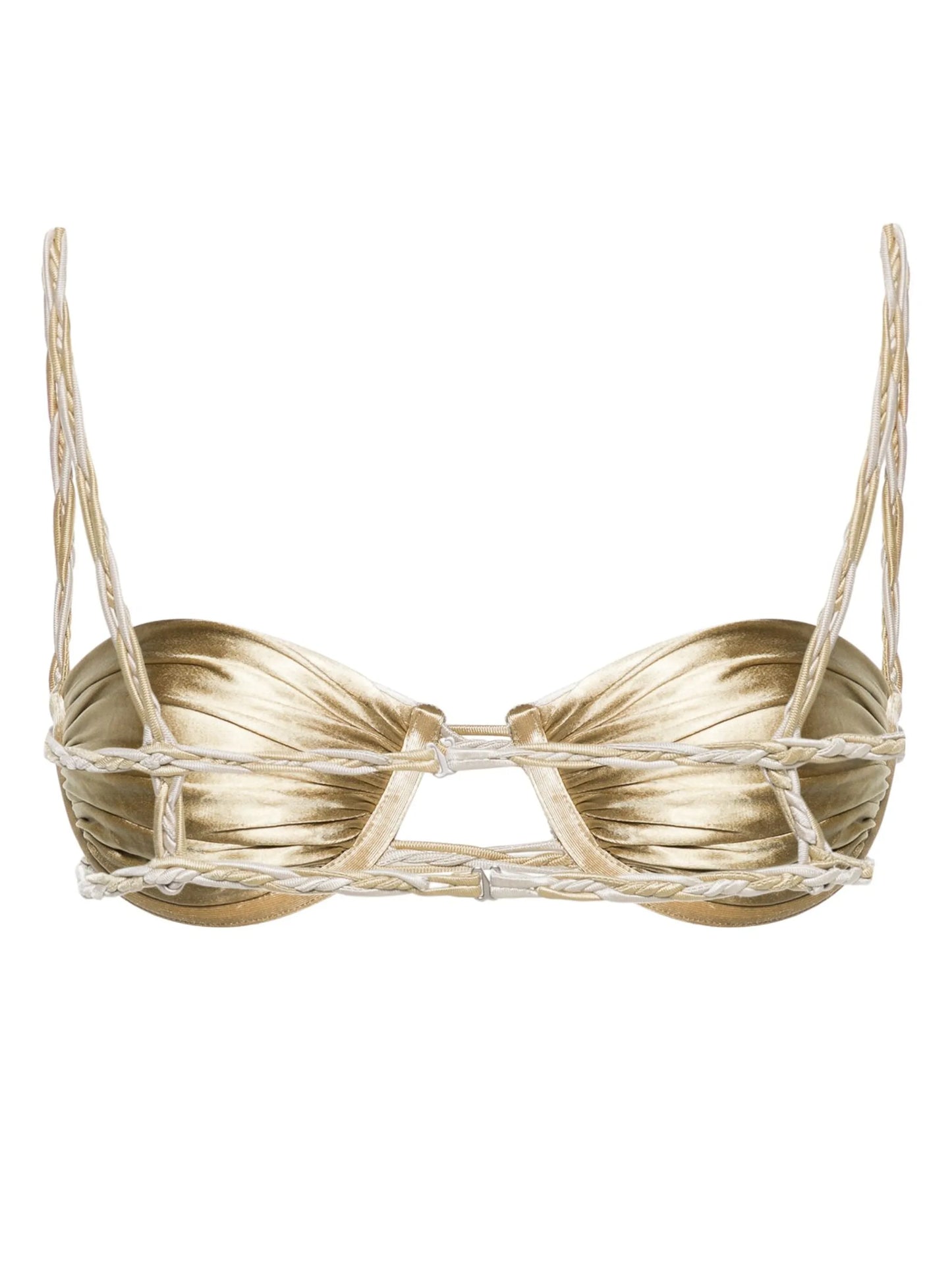 knotted underwire-cup bikini top