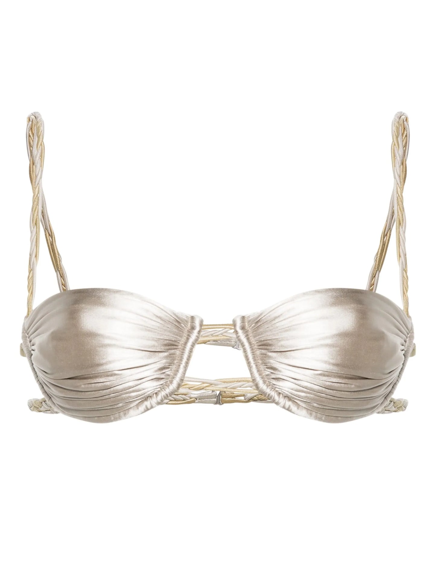 knotted underwire-cup bikini top