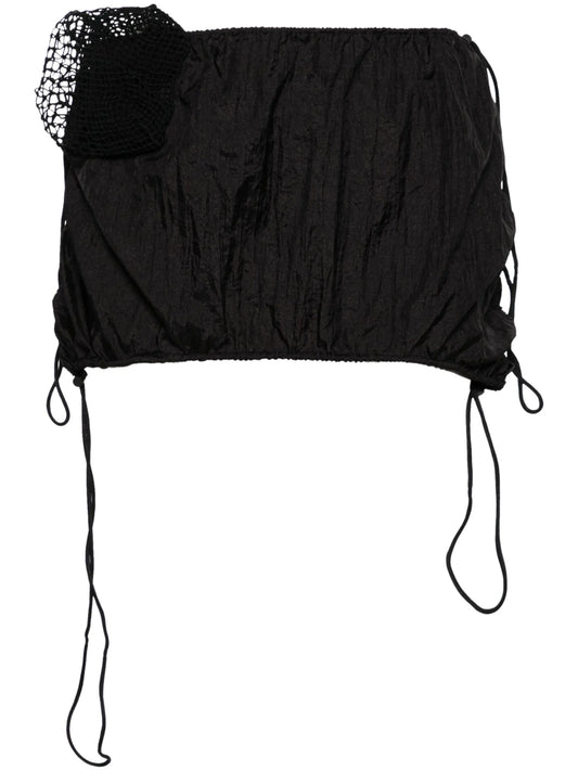 Chute drawstring miniskirt