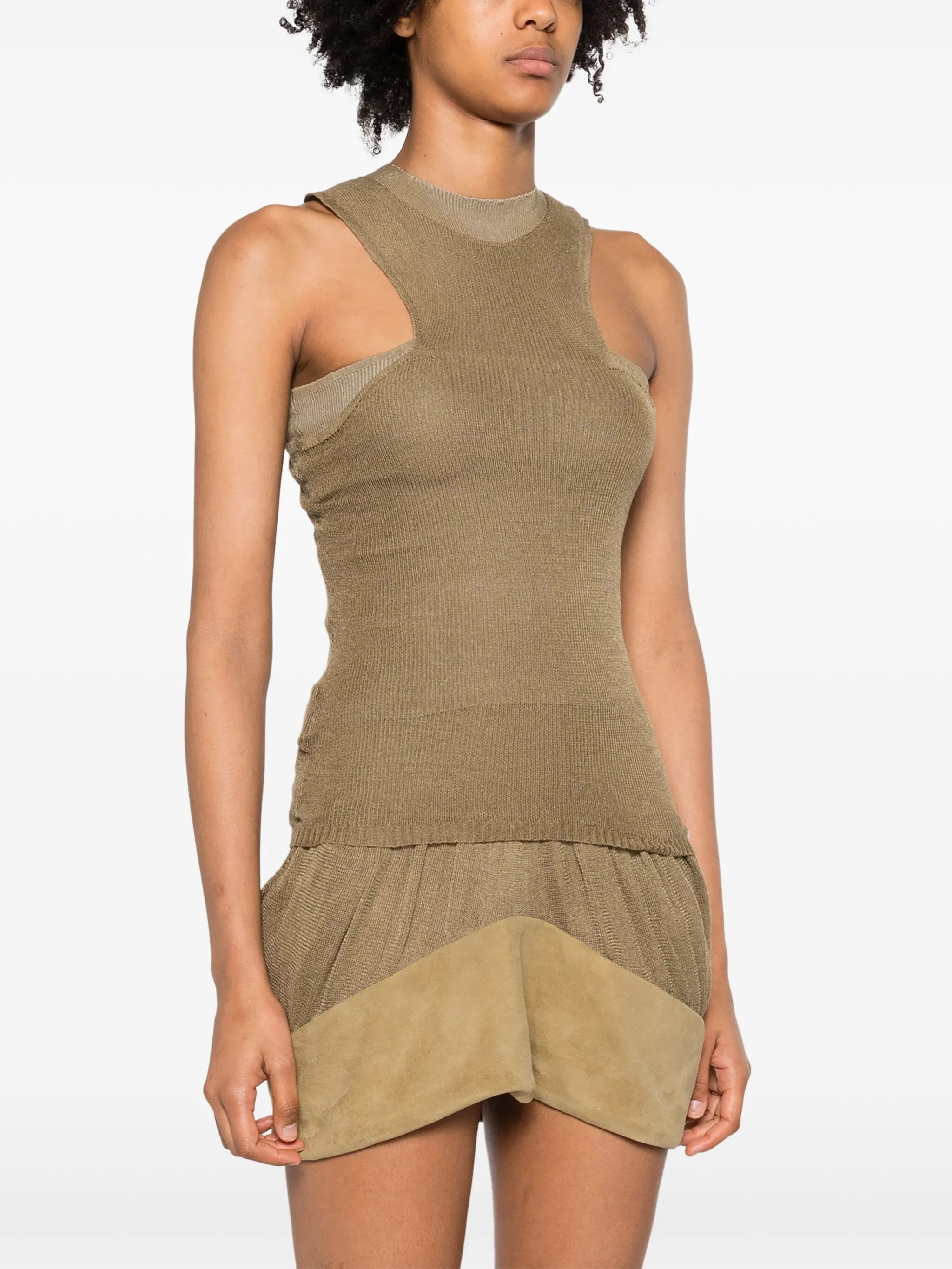 layered racerback tank top