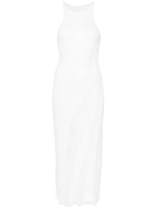 Walking sheer-panels maxi dress