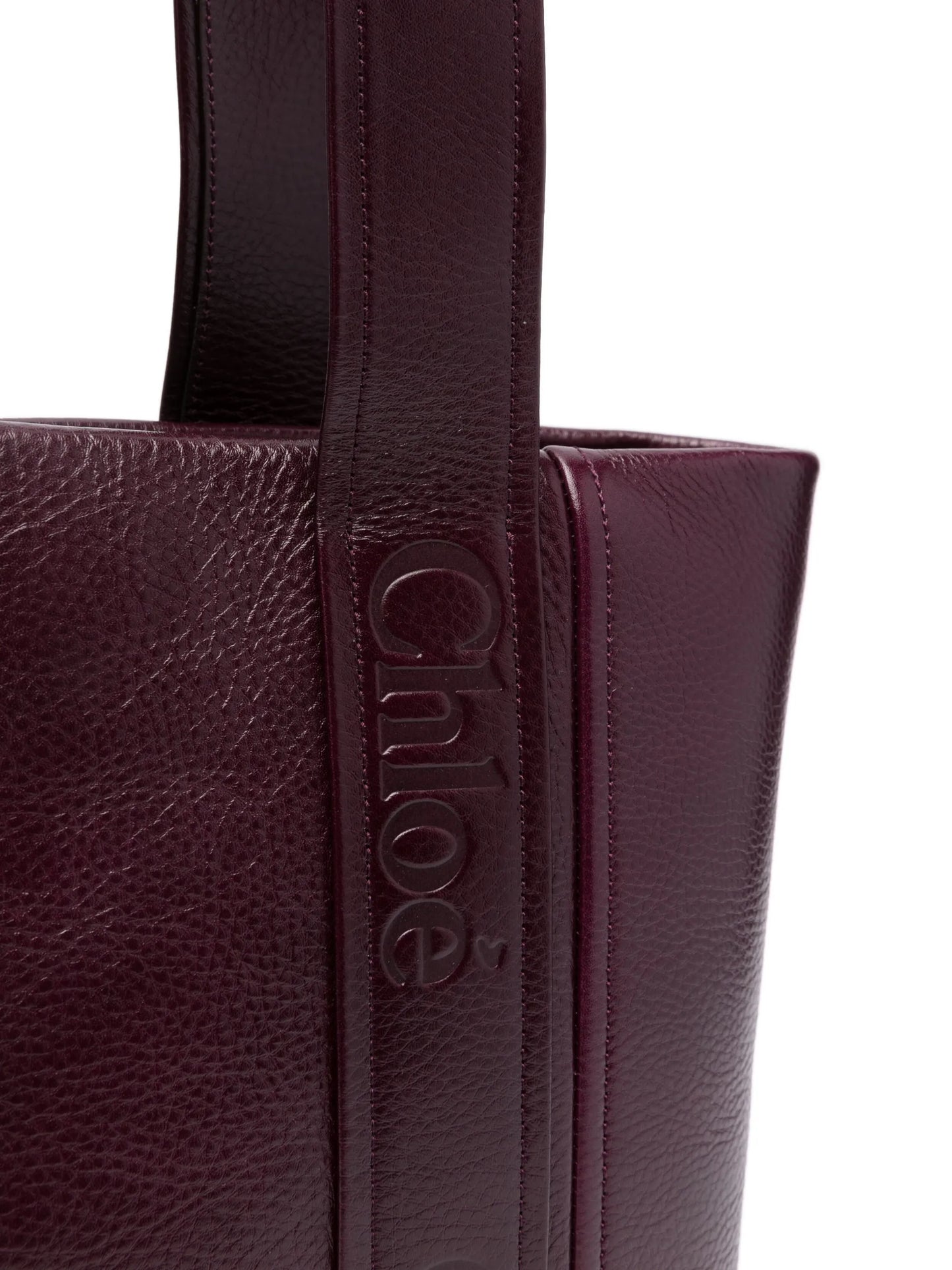 Woody leather tote bag