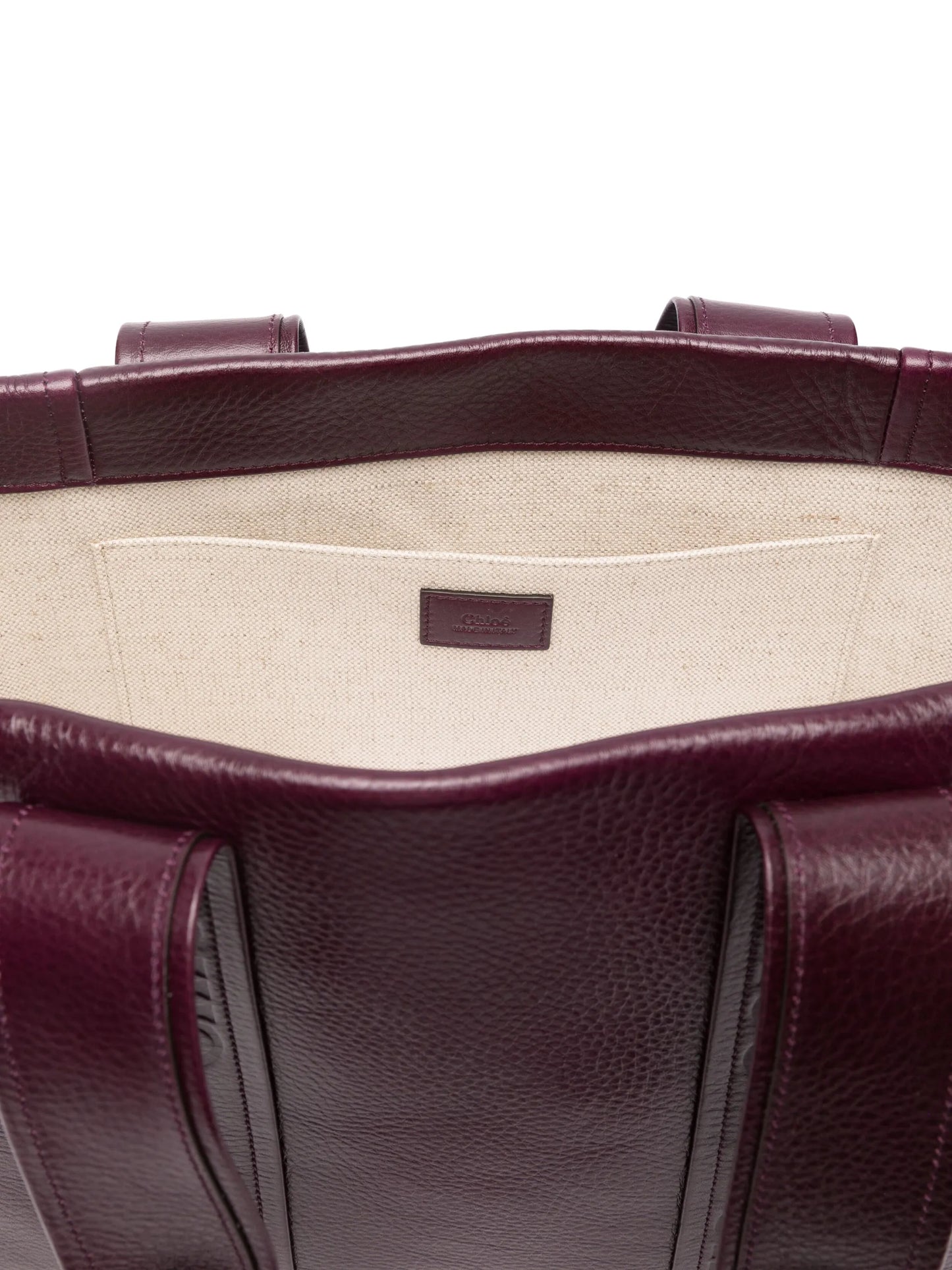 Woody leather tote bag
