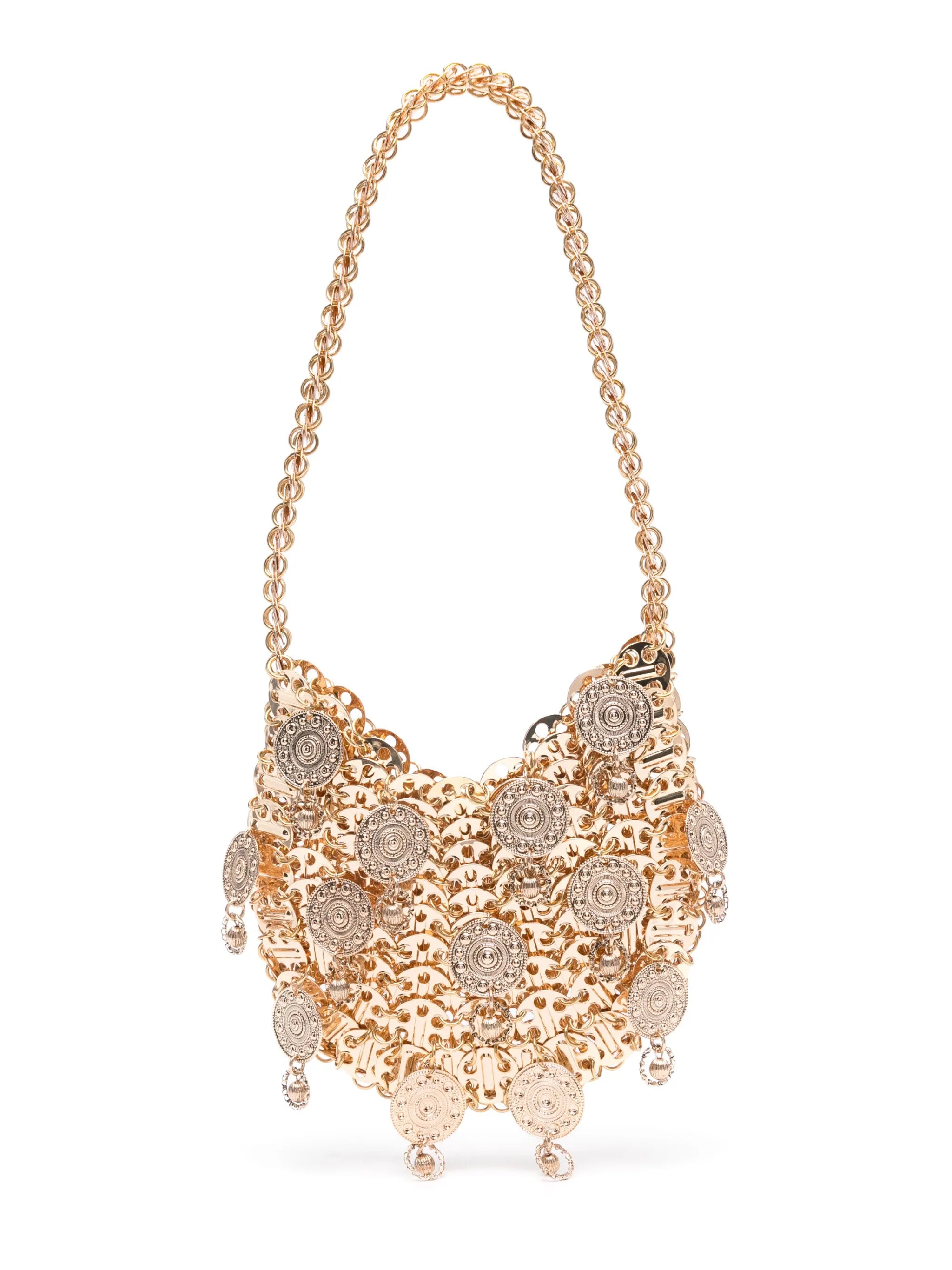 medal-pendants shoulder bag