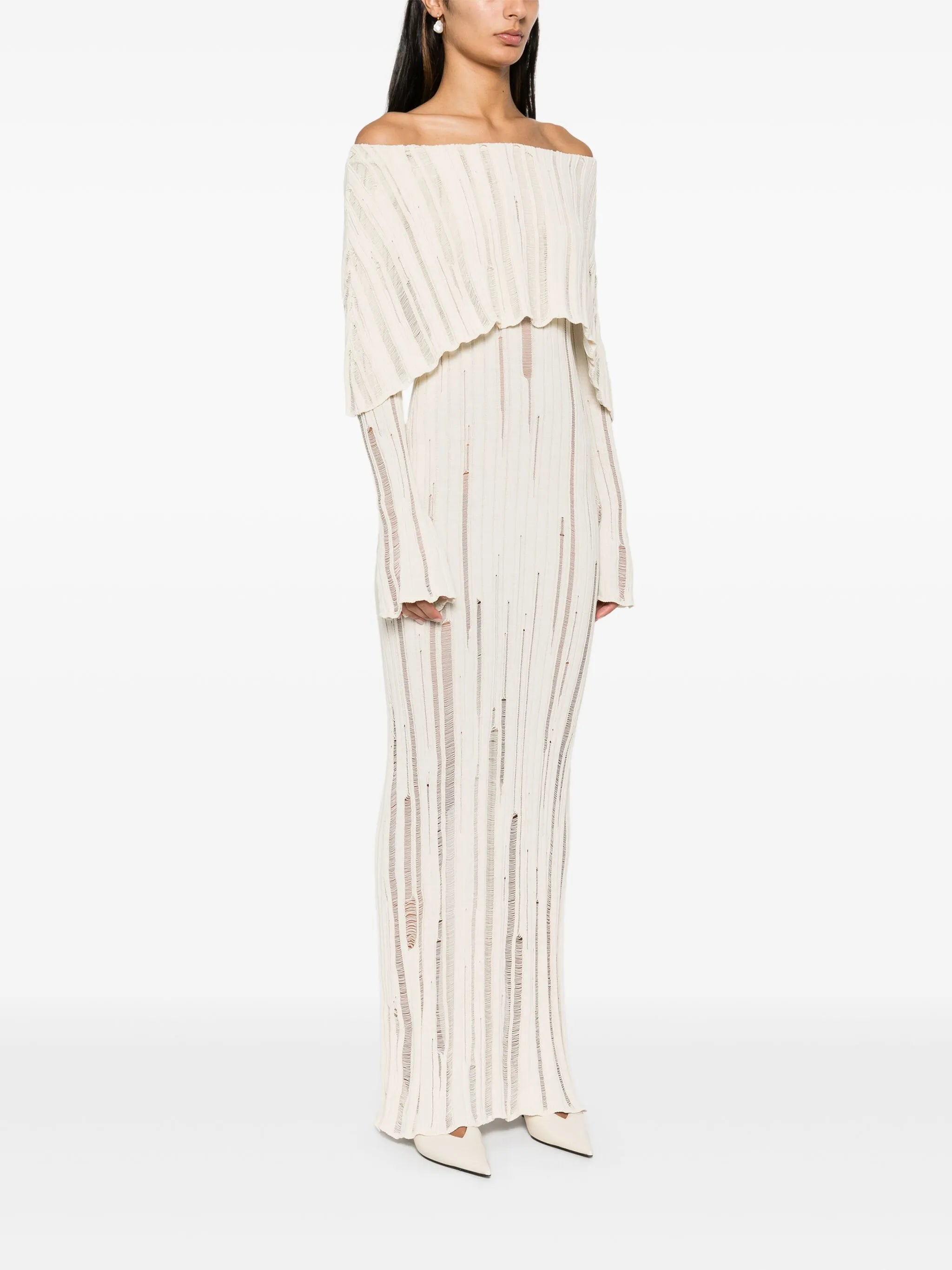 ribbed-knit maxi dress