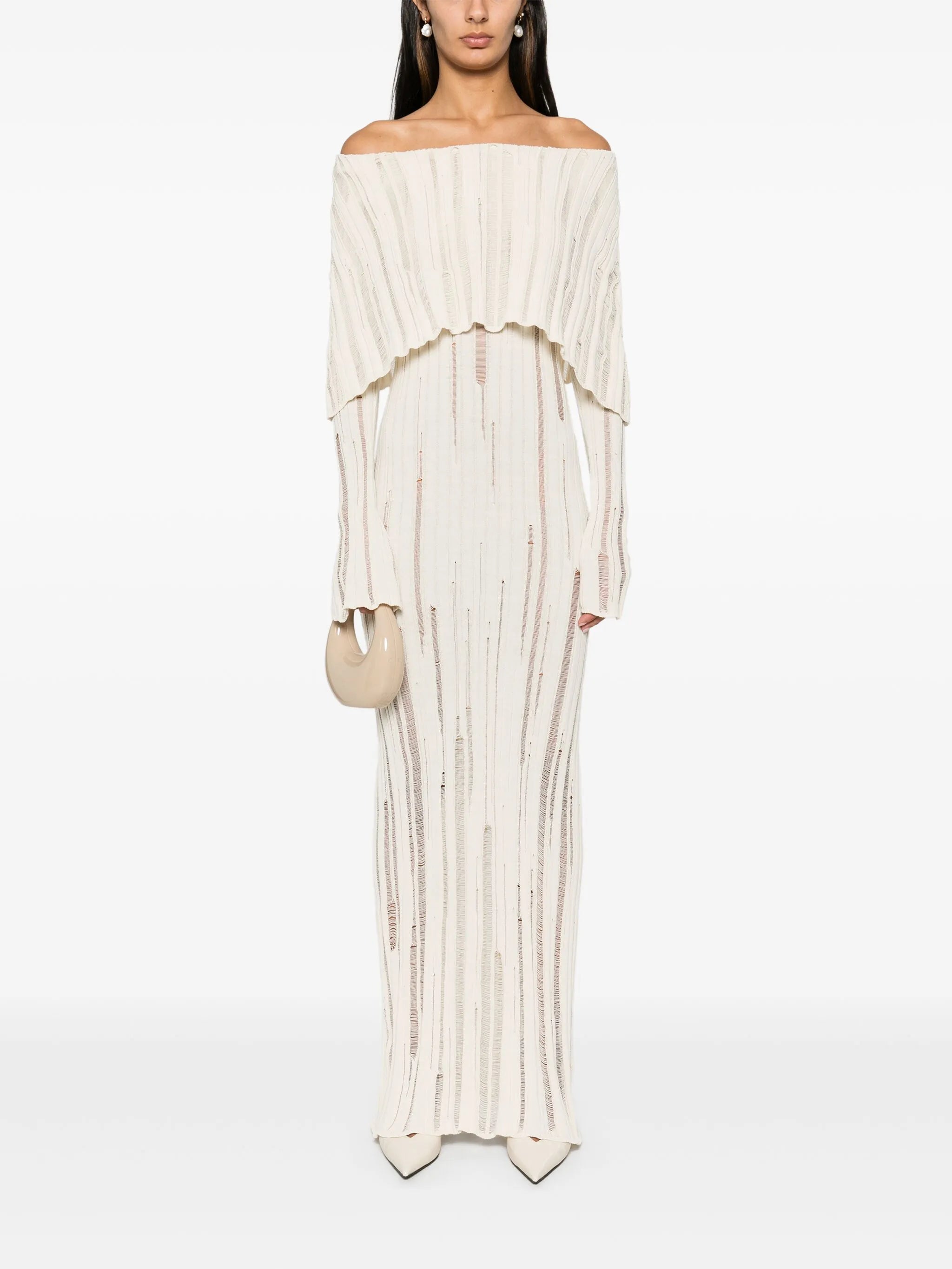 ribbed-knit maxi dress