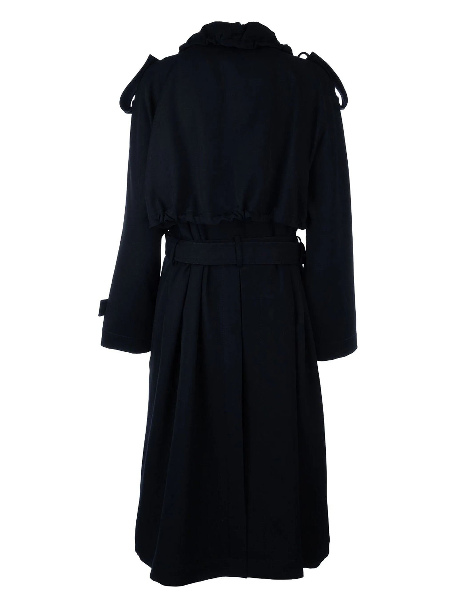 belted wool trench coat