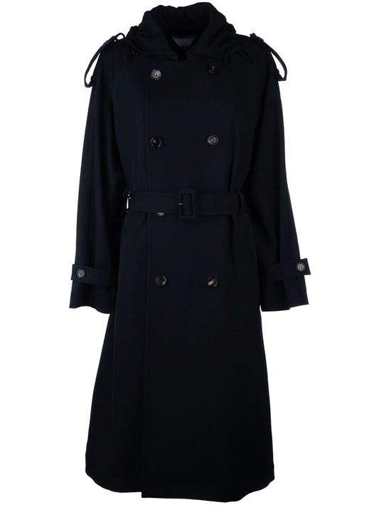 belted wool trench coat
