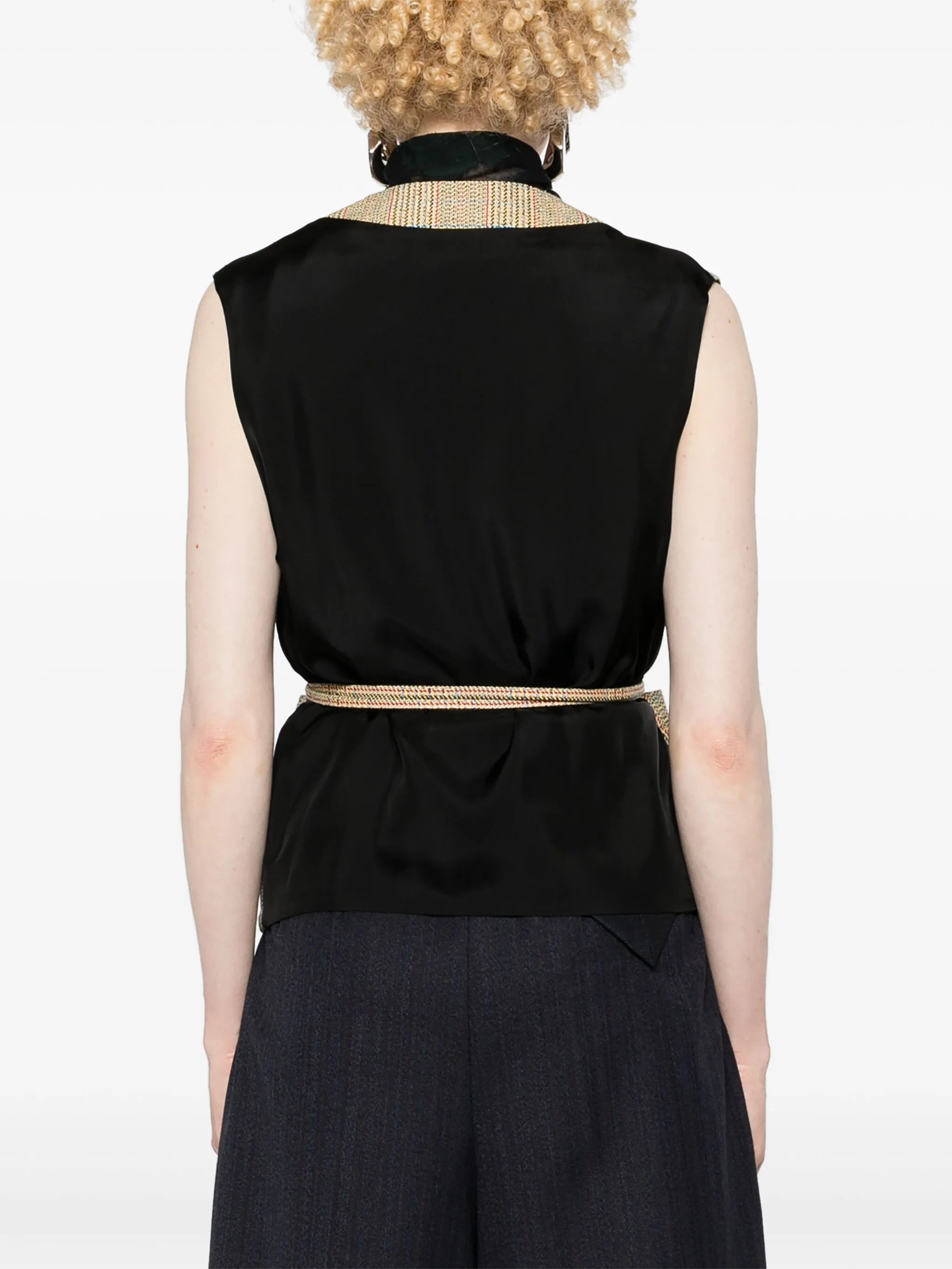 Prince of Wales check patterned gilet