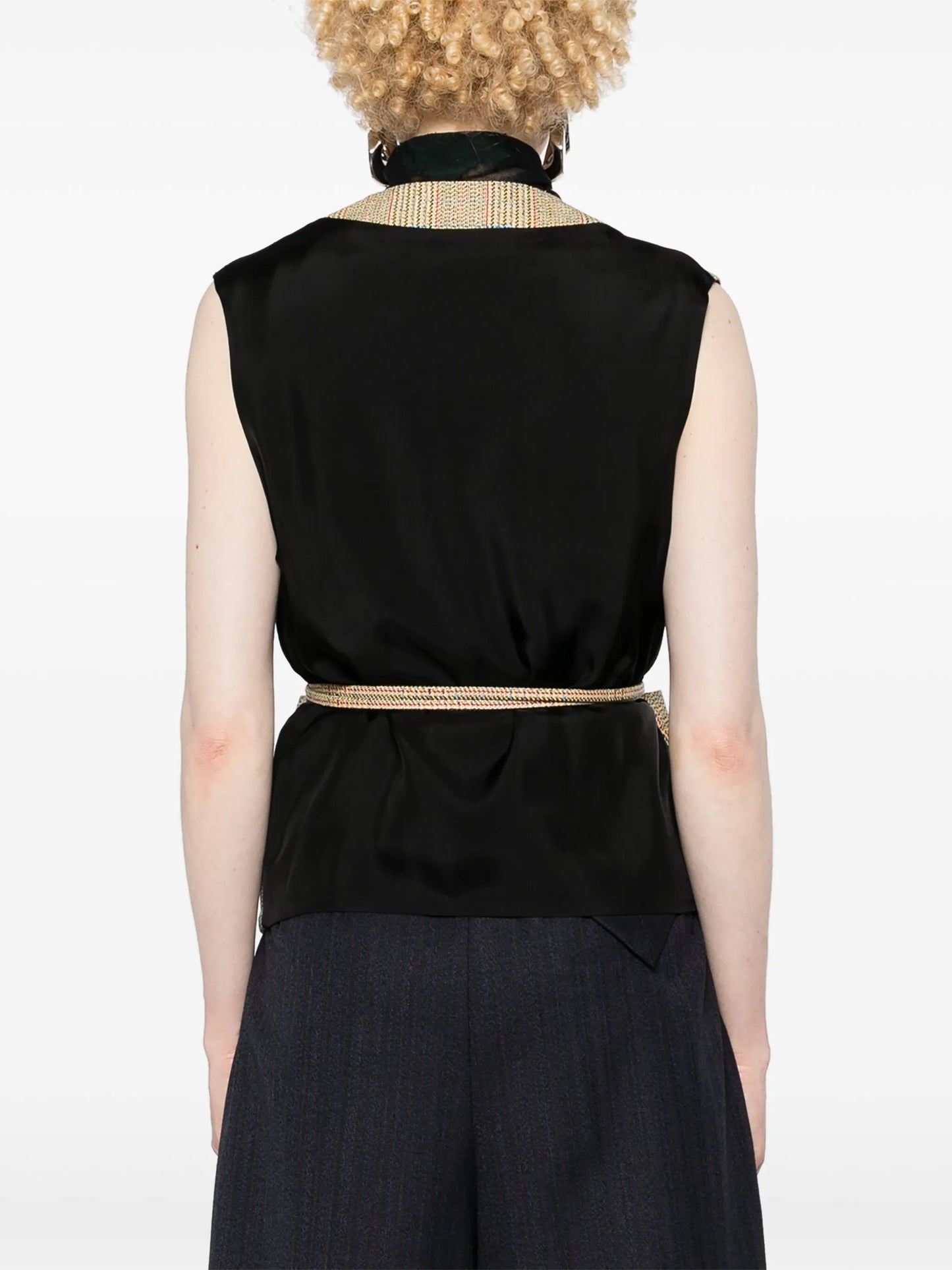 Prince of Wales check patterned gilet