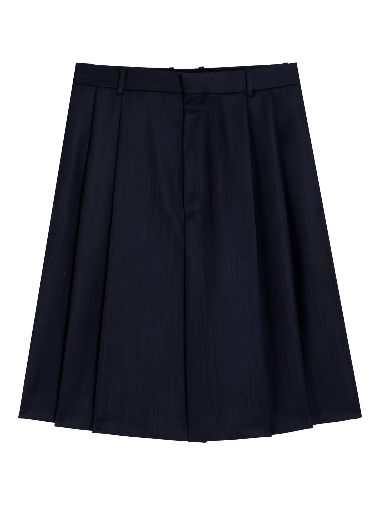striped wool shorts