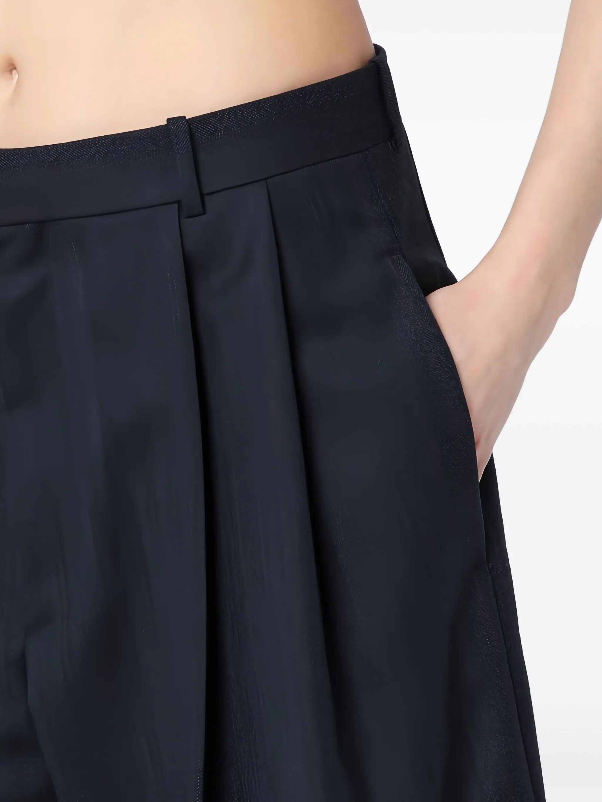 striped wool shorts